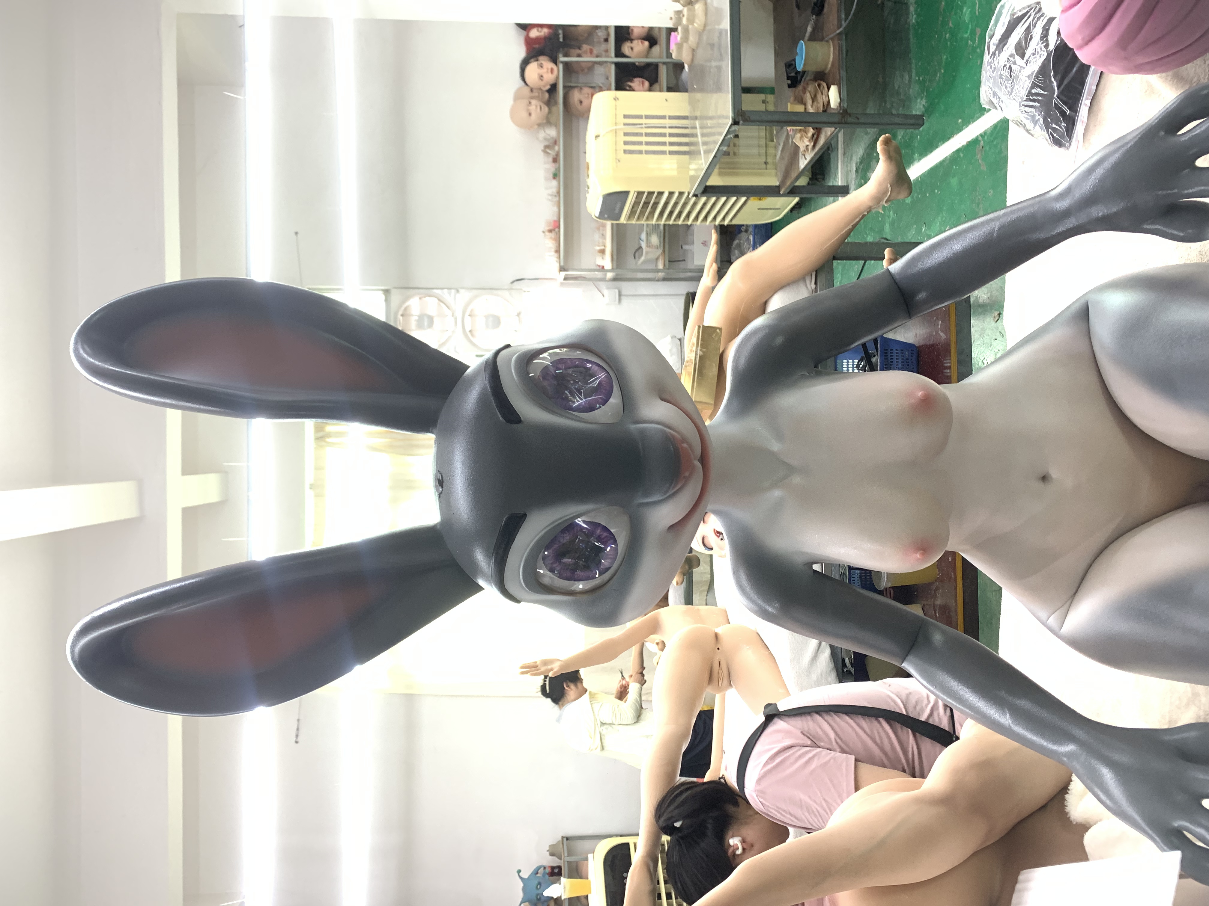 5ft5/168cm A Cup Silicone Seamless Neck Judy Hopps Sex Doll - Rabby - side view 3