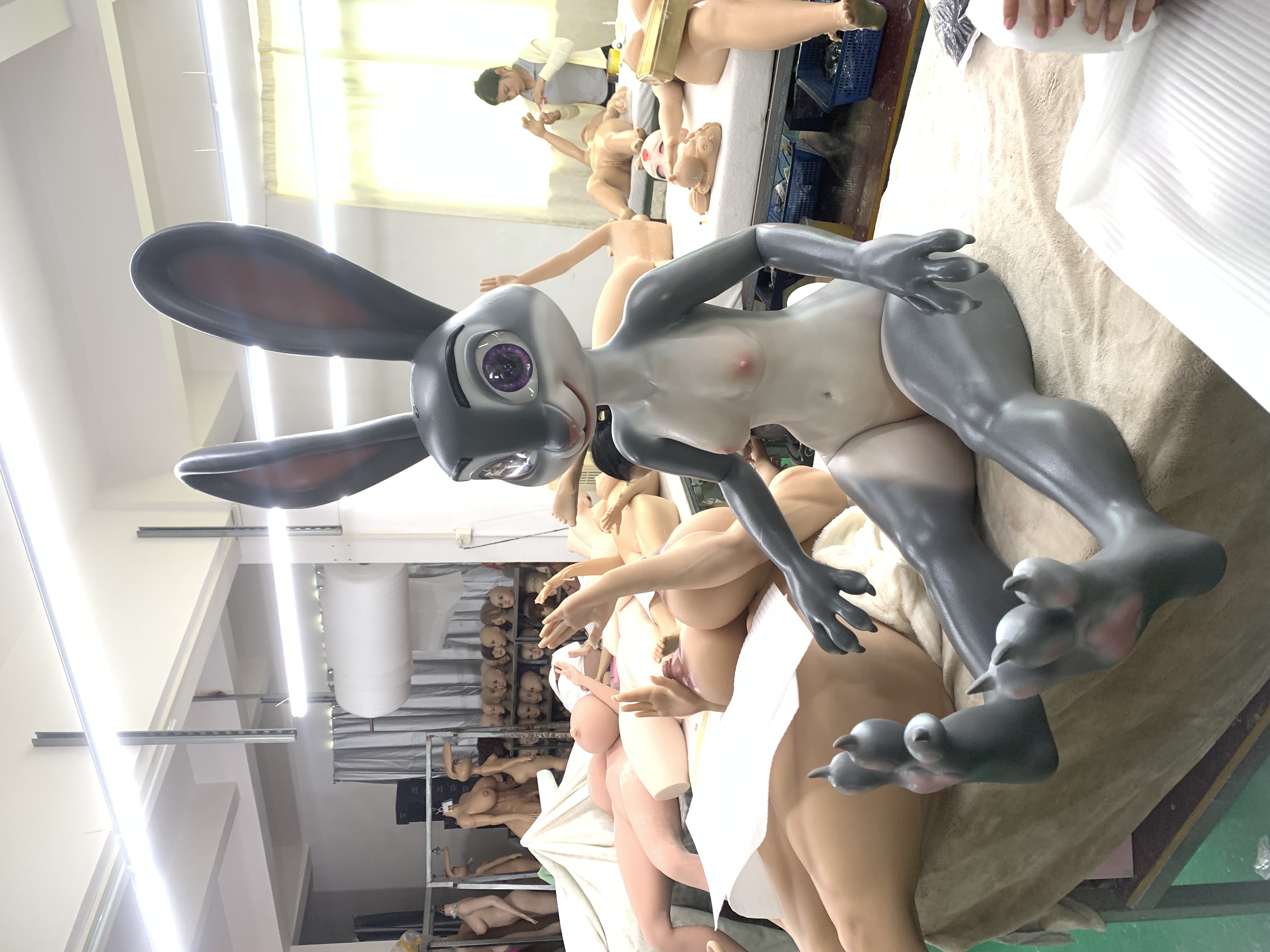 5ft5/168cm A Cup Silicone Seamless Neck Judy Hopps Sex Doll - Rabby - angled view 3