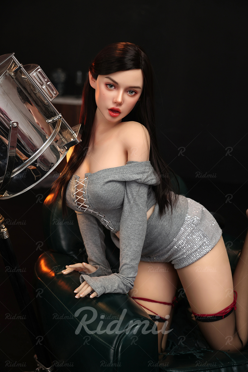 (US Stock) 5ft4/164cm E Cup Silicone Head Movable Jaw Sex Doll - Fiora