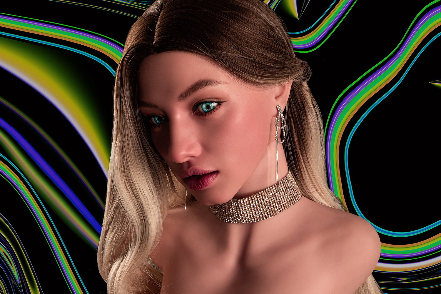 Sola - 66.1lb Silicone Head Sex Doll Torso