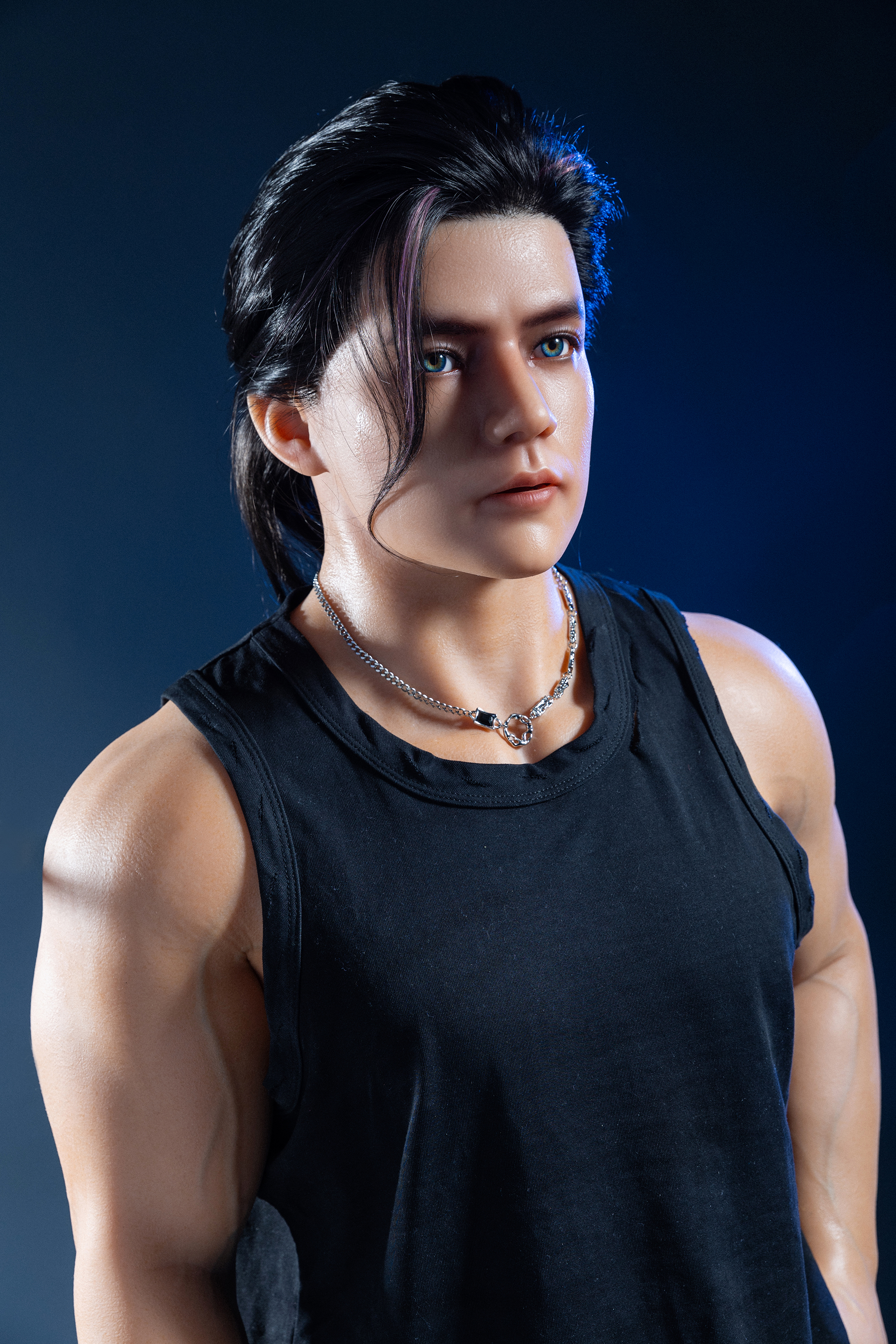 5ft6/170cm Silicone Seamless Neck Male Sex Doll - Han