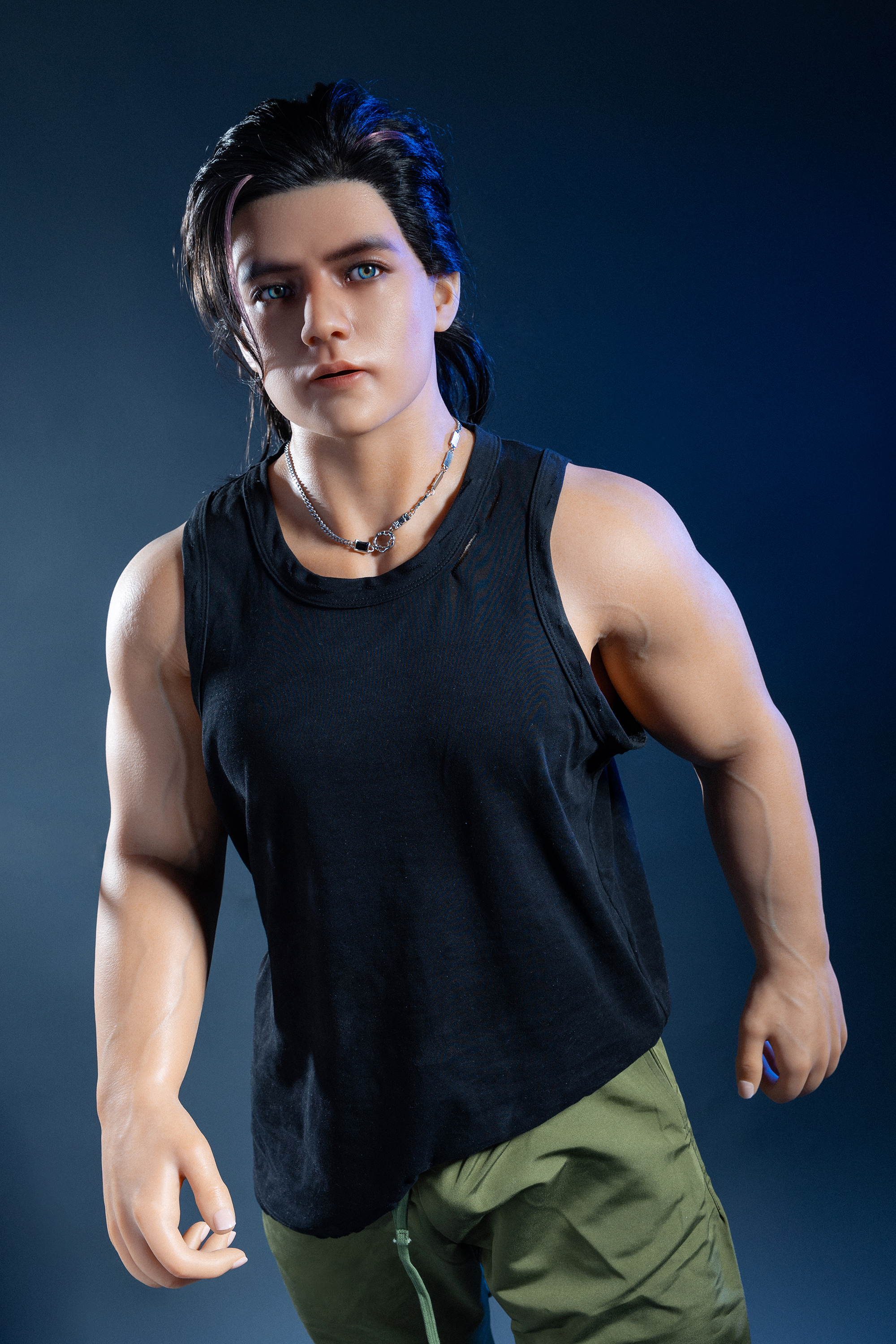 5ft6/170cm Silicone Seamless Neck Male Sex Doll - Han