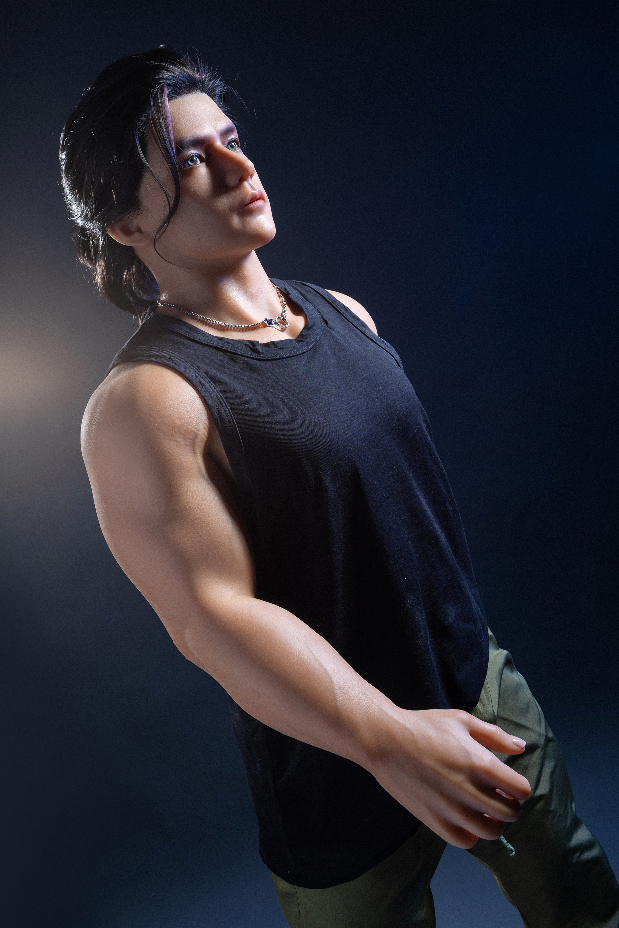 5ft6/170cm Silicone Seamless Neck Male Sex Doll - Han