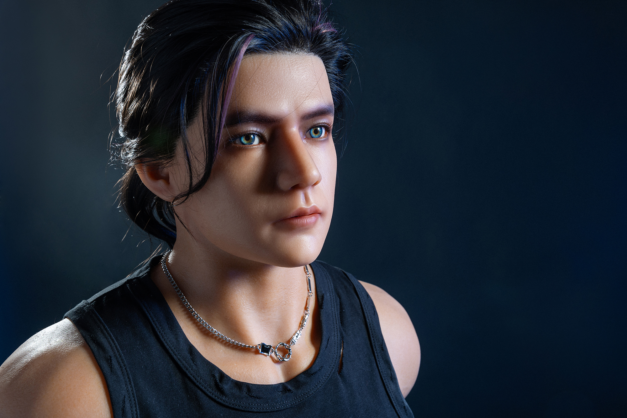 5ft6/170cm Silicone Seamless Neck Male Sex Doll - Han