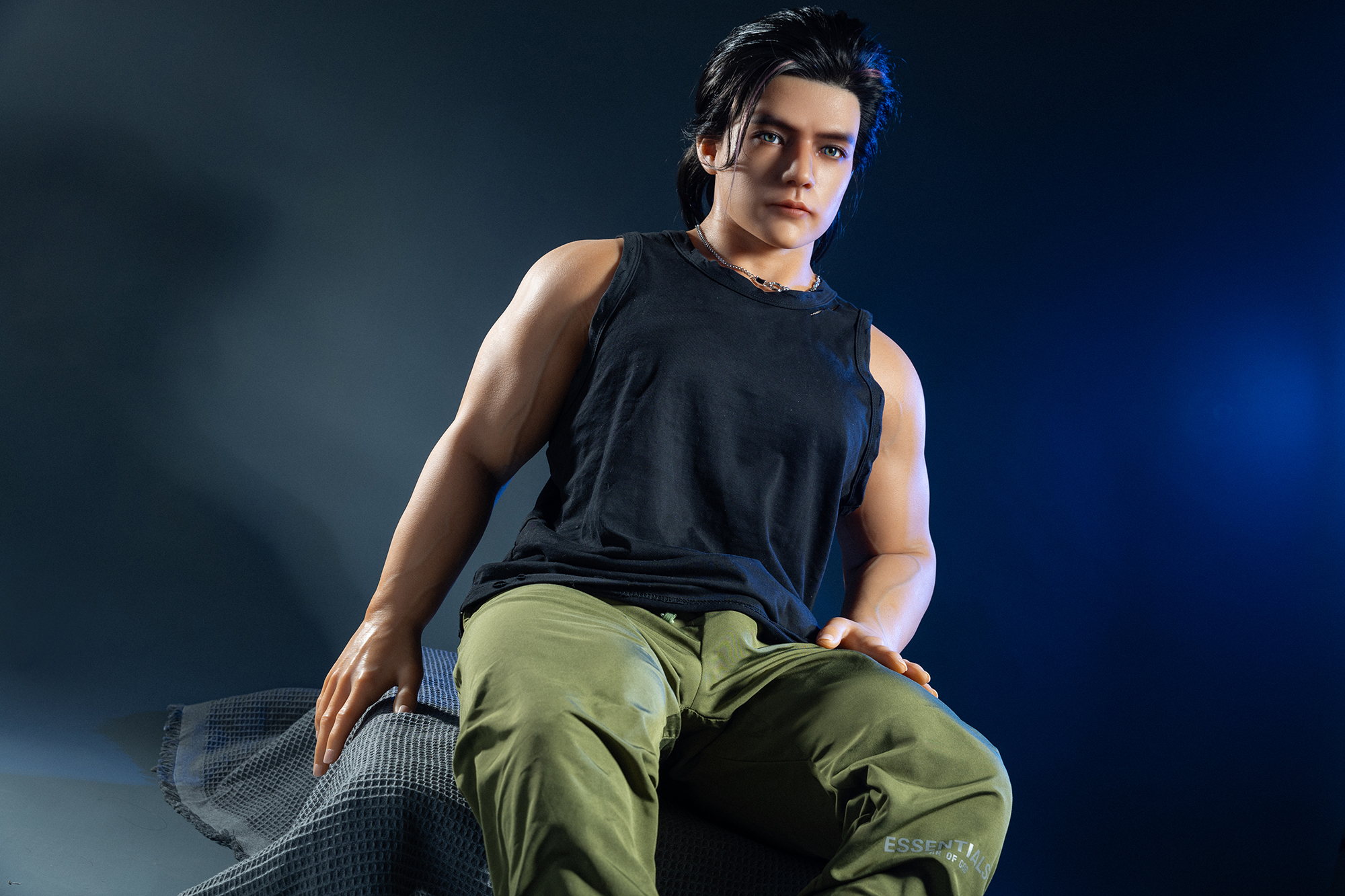 5ft6/170cm Silicone Seamless Neck Male Sex Doll - Han