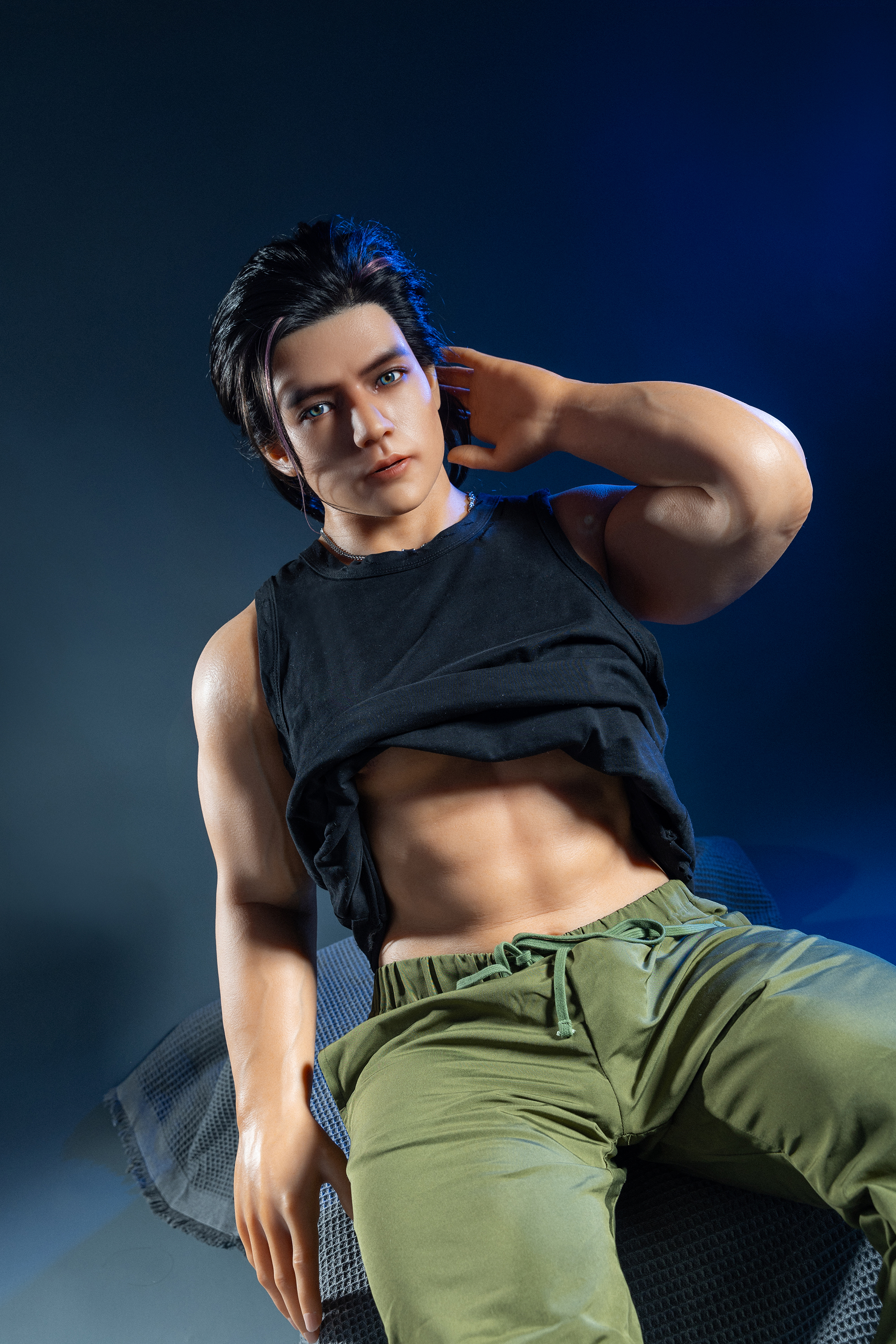 5ft6/170cm Silicone Seamless Neck Male Sex Doll - Han