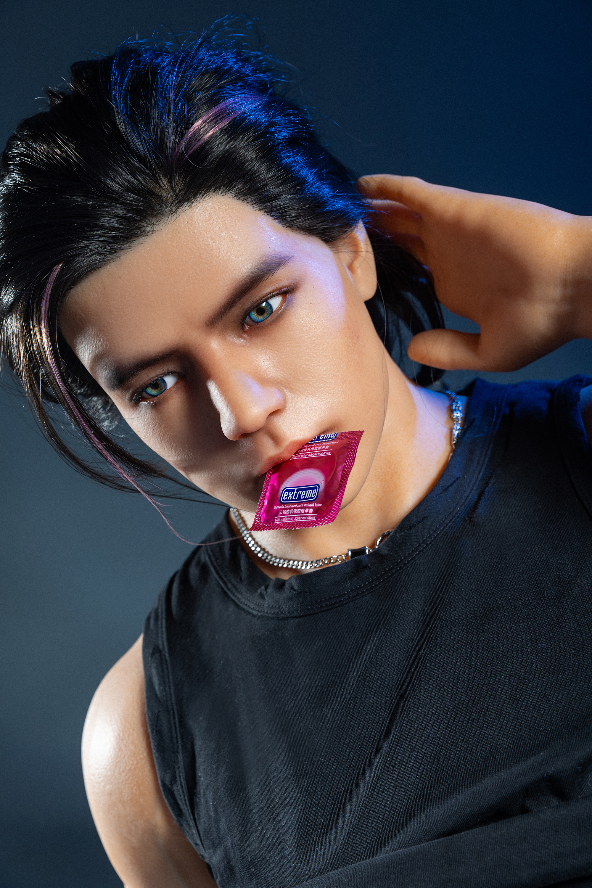 5ft6/170cm Silicone Seamless Neck Male Sex Doll - Han