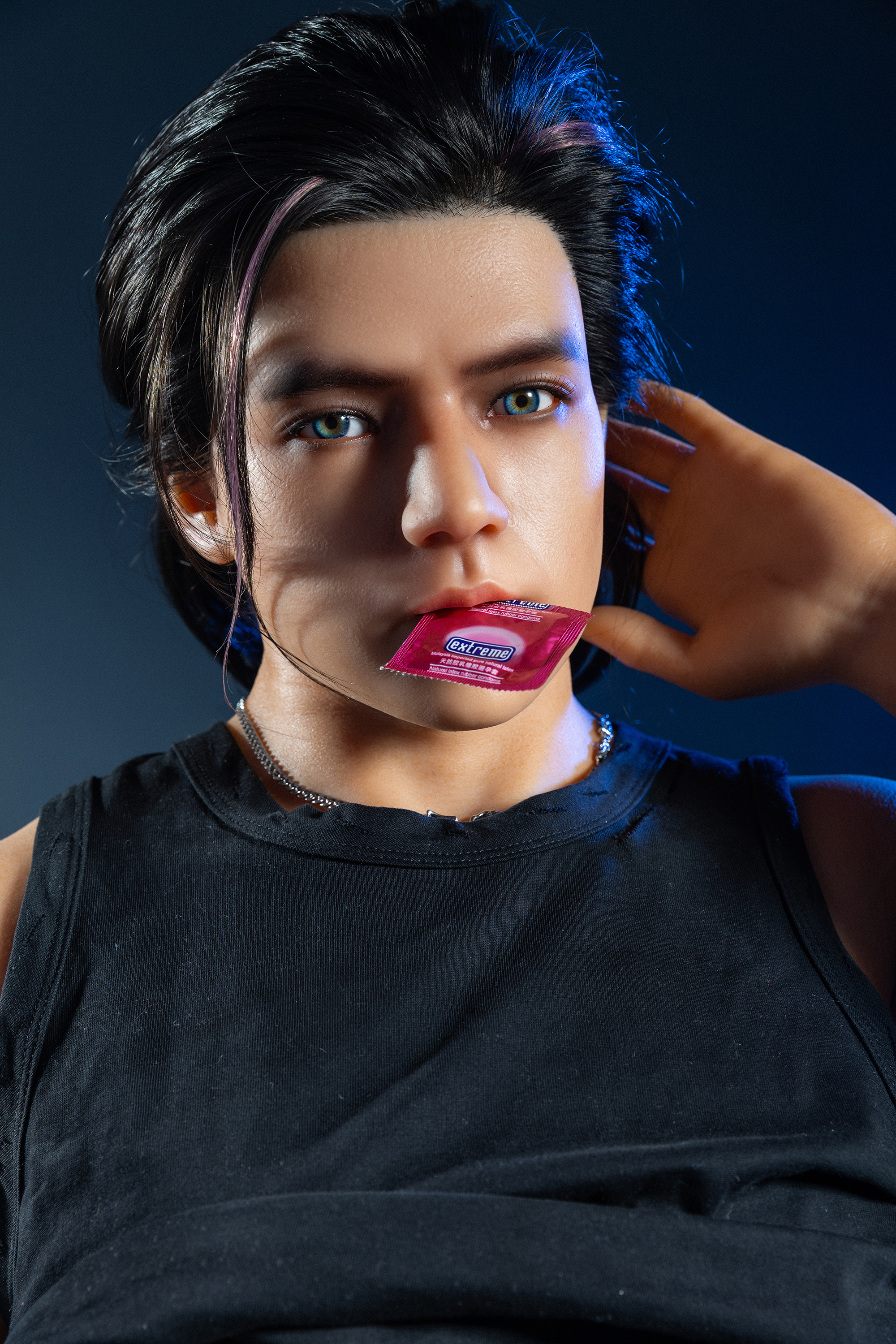 5ft6/170cm Silicone Seamless Neck Male Sex Doll - Han