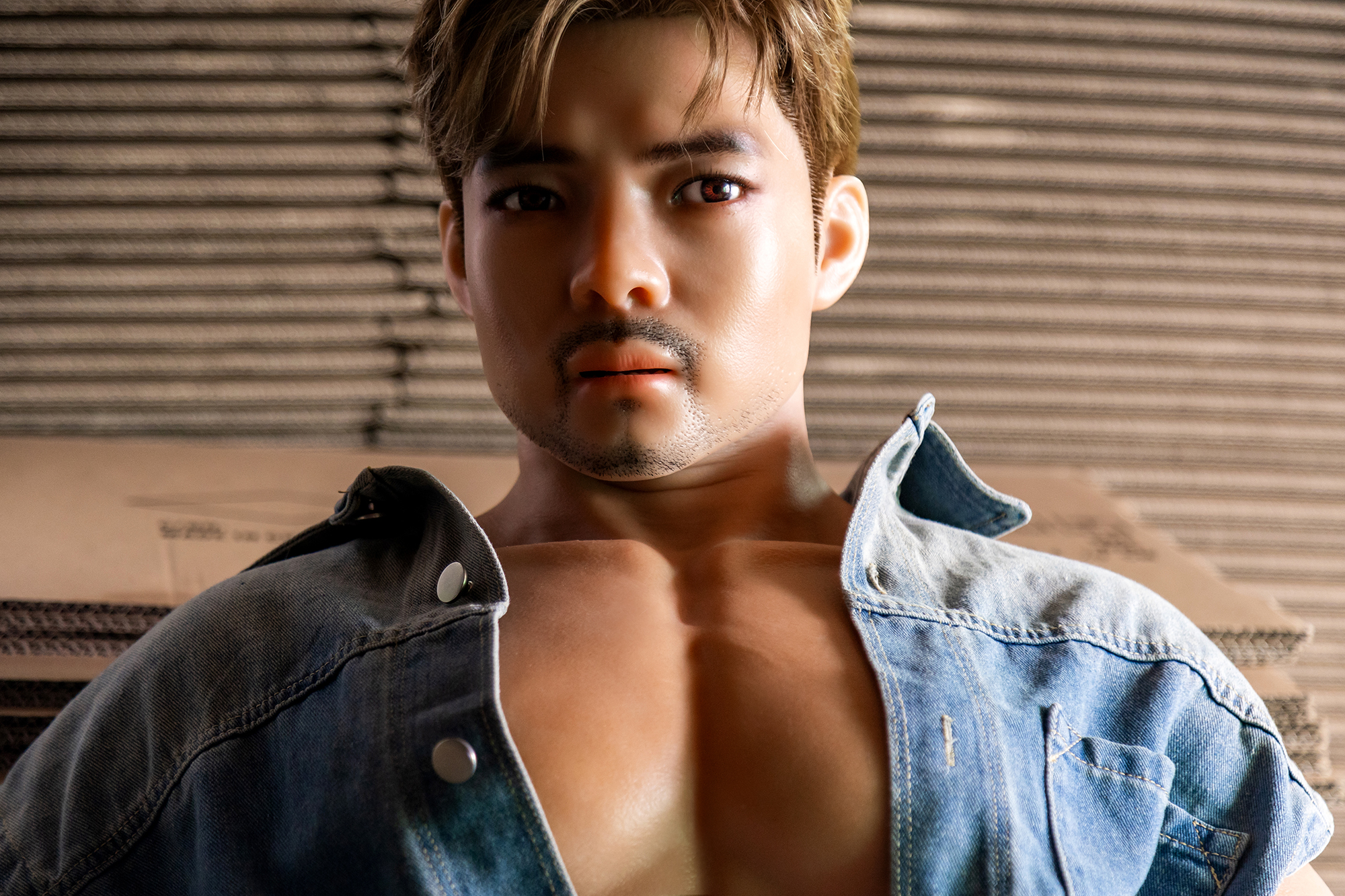 5ft6/170cm Silicone Seamless Neck Male Sex Doll - Yuan