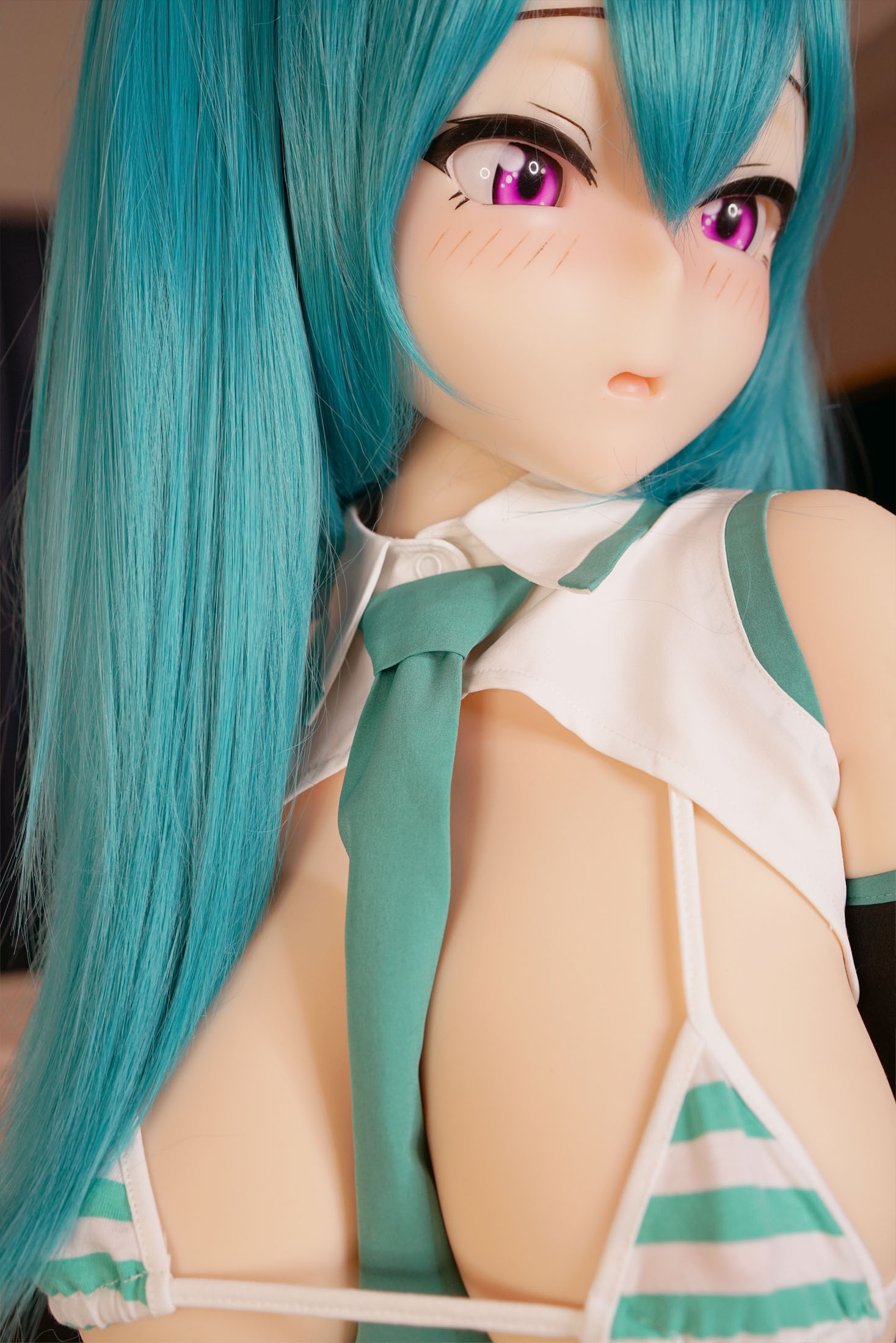 4ft9/150cm F Cup Hyper Soft Silicone Hatsune Miku Sex Doll - Akane