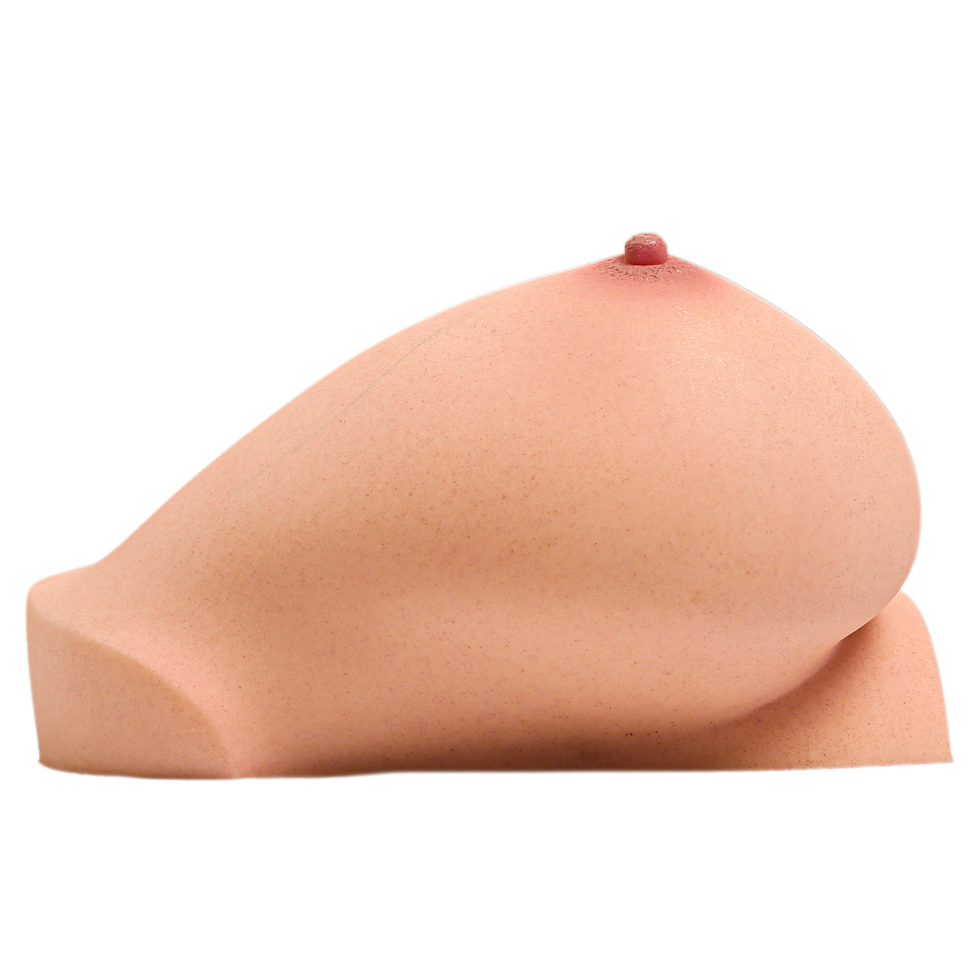 Realistic silicone breast sex torso - flesh tone