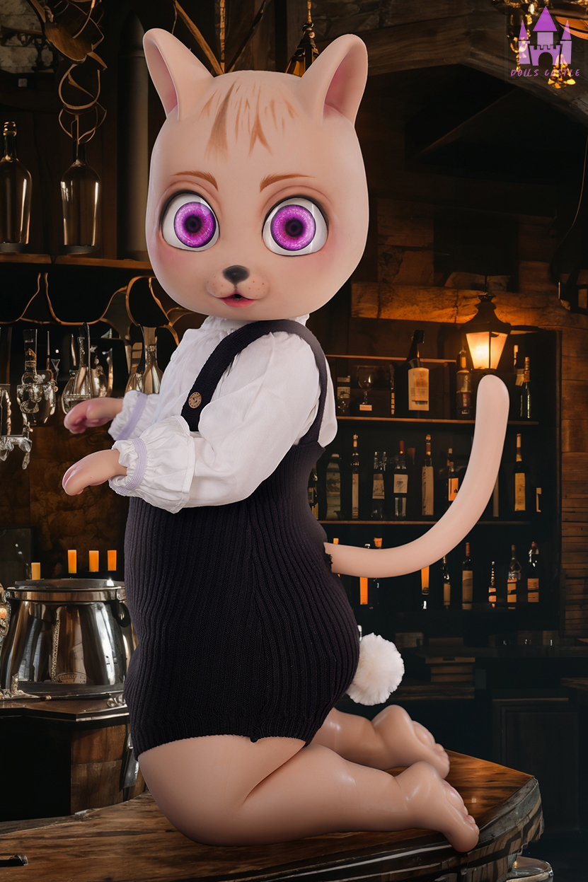 (EU Stock) Silicone A Cup Bear Sex Doll - Bearrie - side view 2