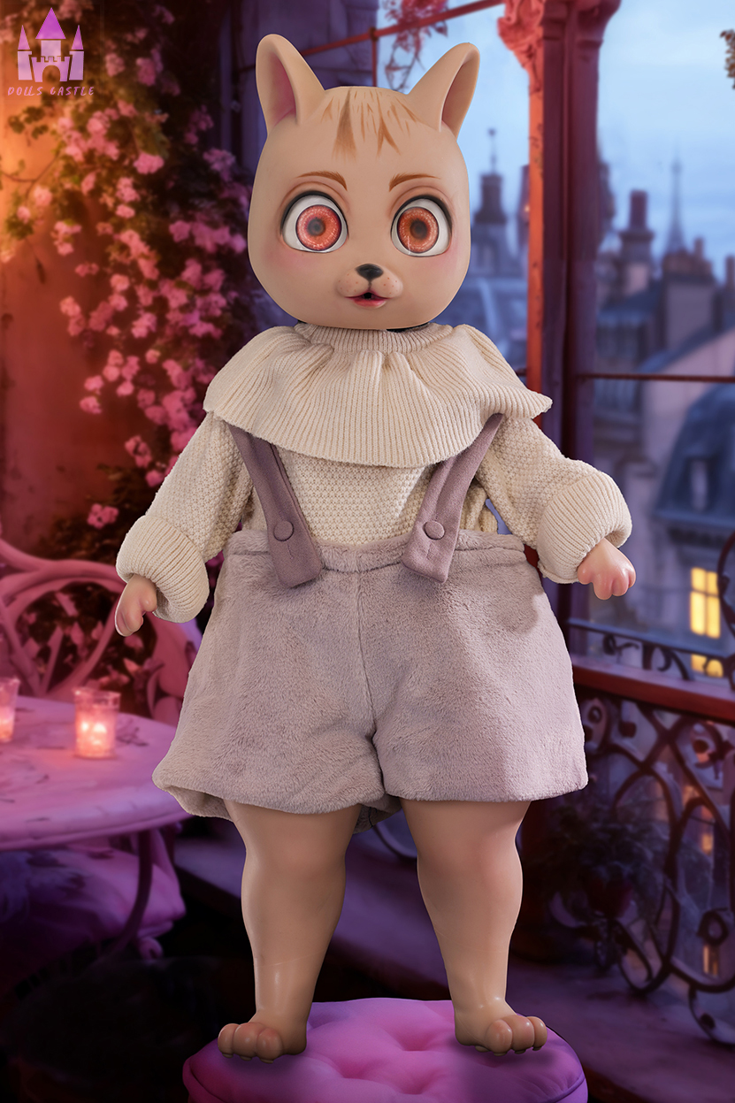 (EU Stock) Silicone A Cup Bear Sex Doll - Bearrie - full body view
