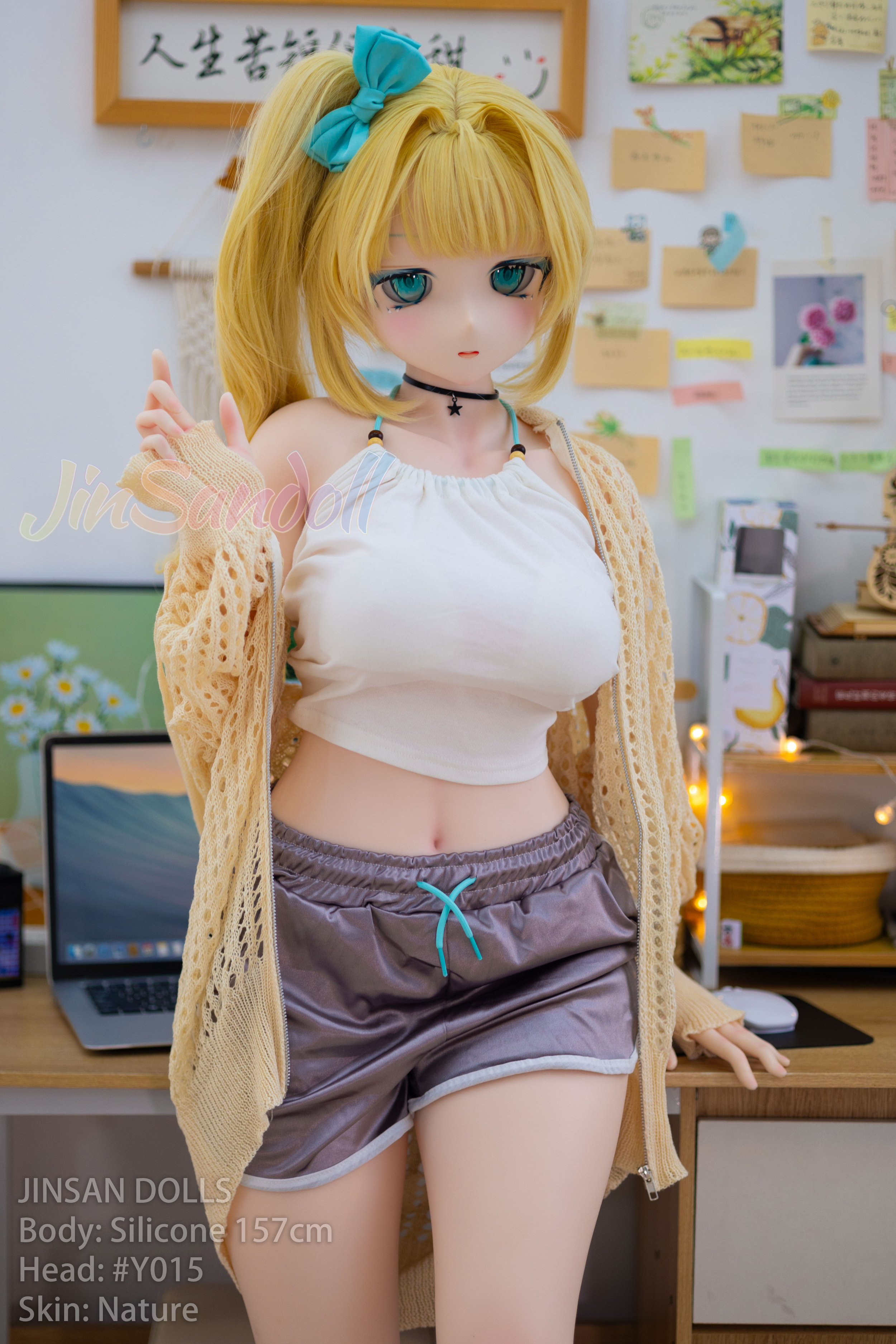 5ft2/157cm B Cup PVC Head Silicone Sex Doll - Jennie