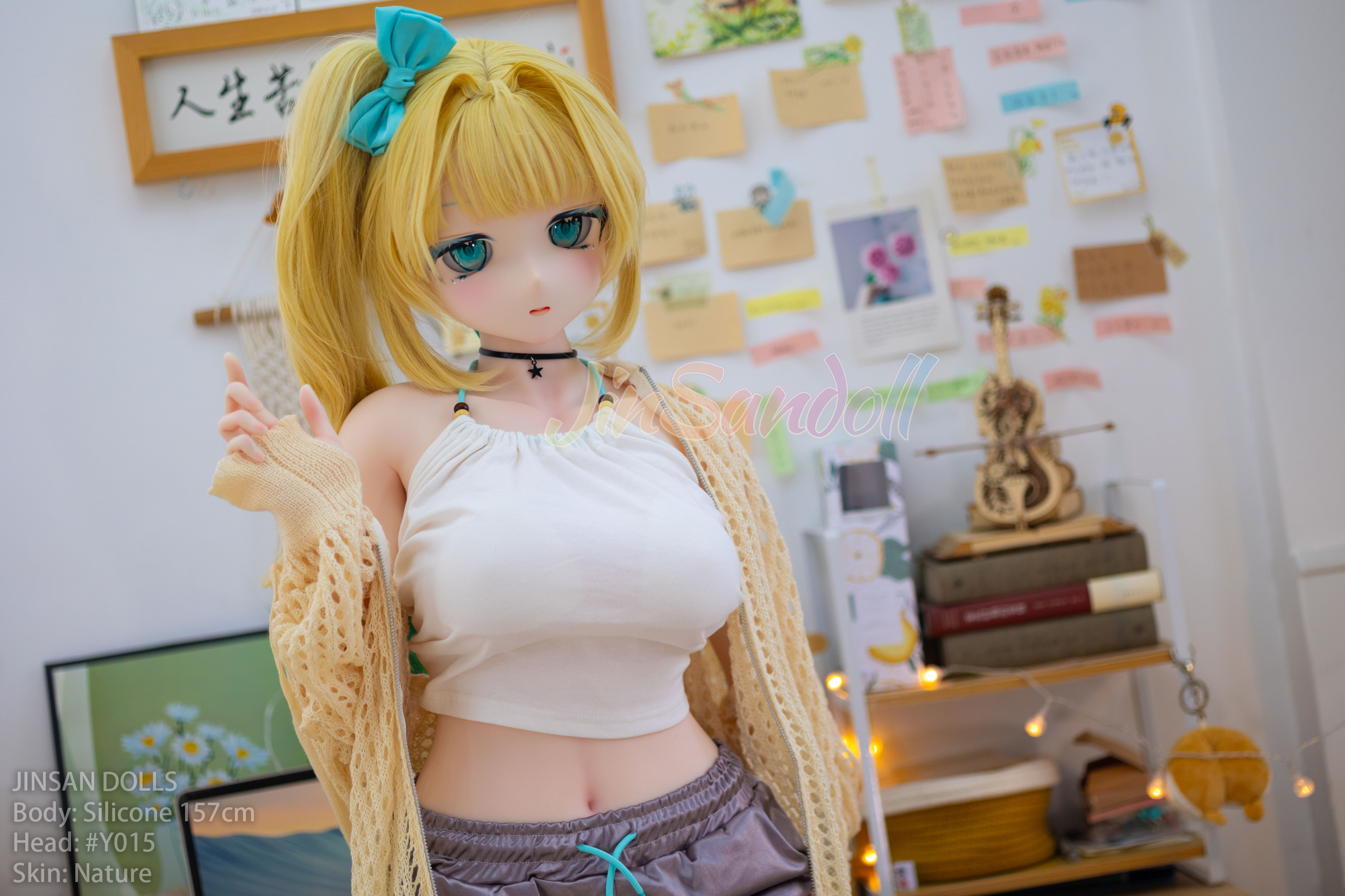 5ft2/157cm B Cup PVC Head Silicone Sex Doll - Jennie