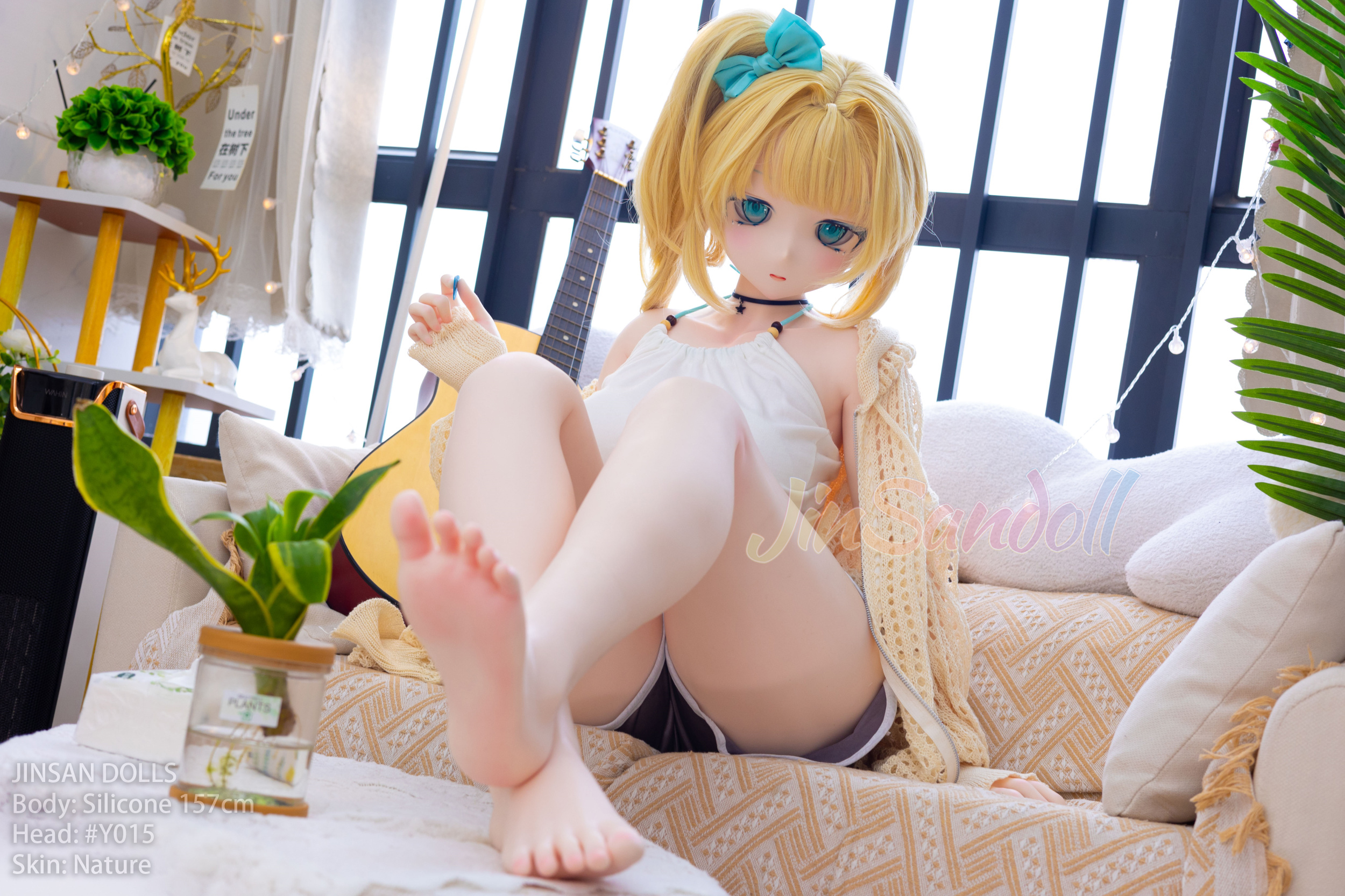 5ft2/157cm B Cup PVC Head Silicone Sex Doll - Jennie