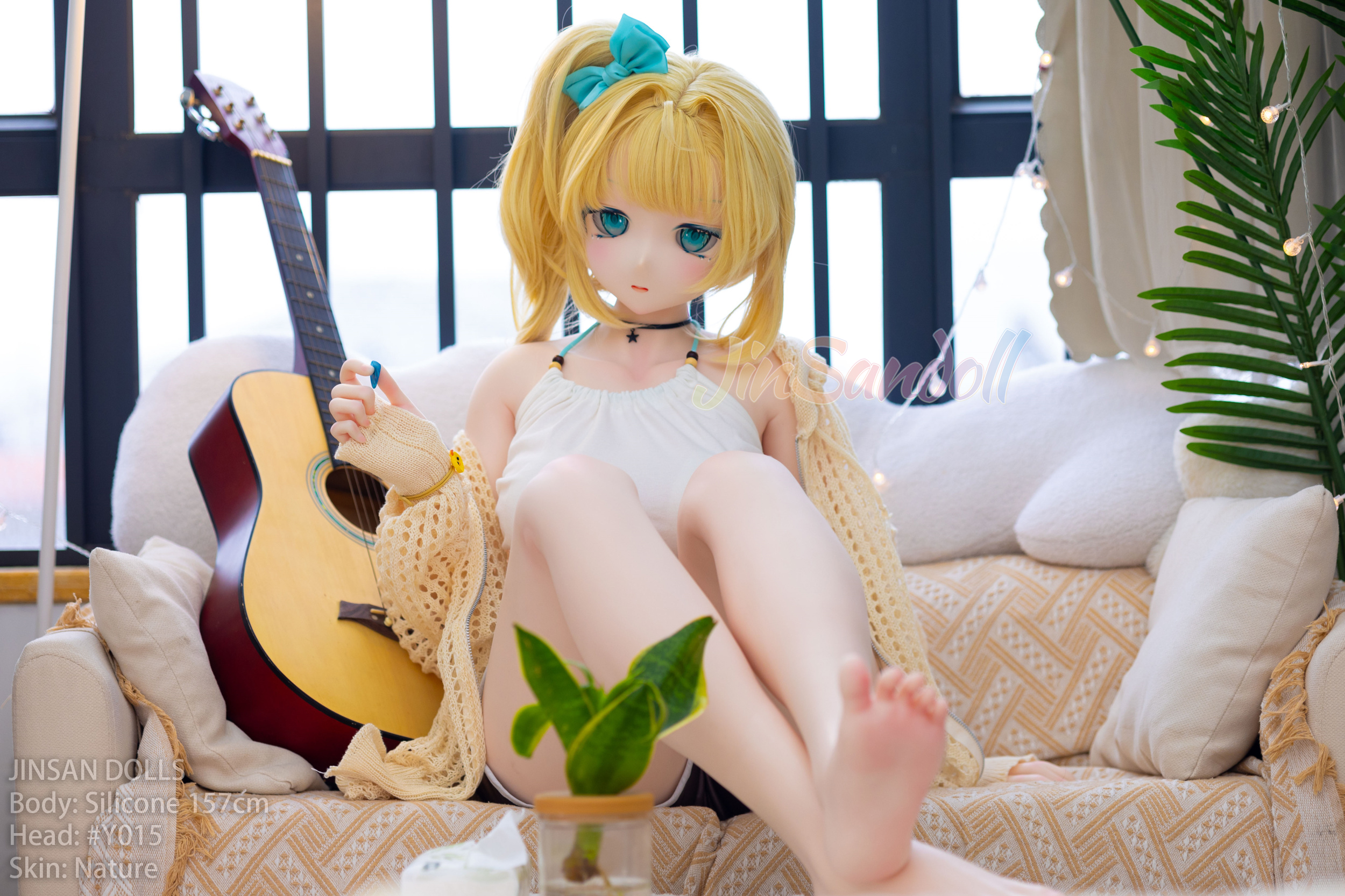 5ft2/157cm B Cup PVC Head Silicone Sex Doll - Jennie