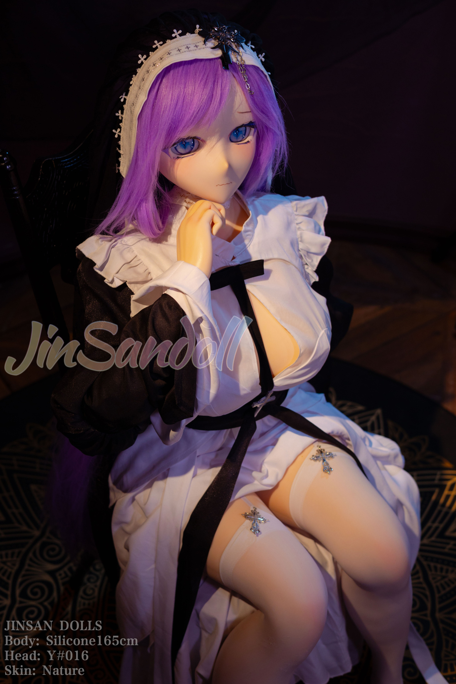 5ft4/165cm G Cup PVC Head Silicone Sex Doll - Nun