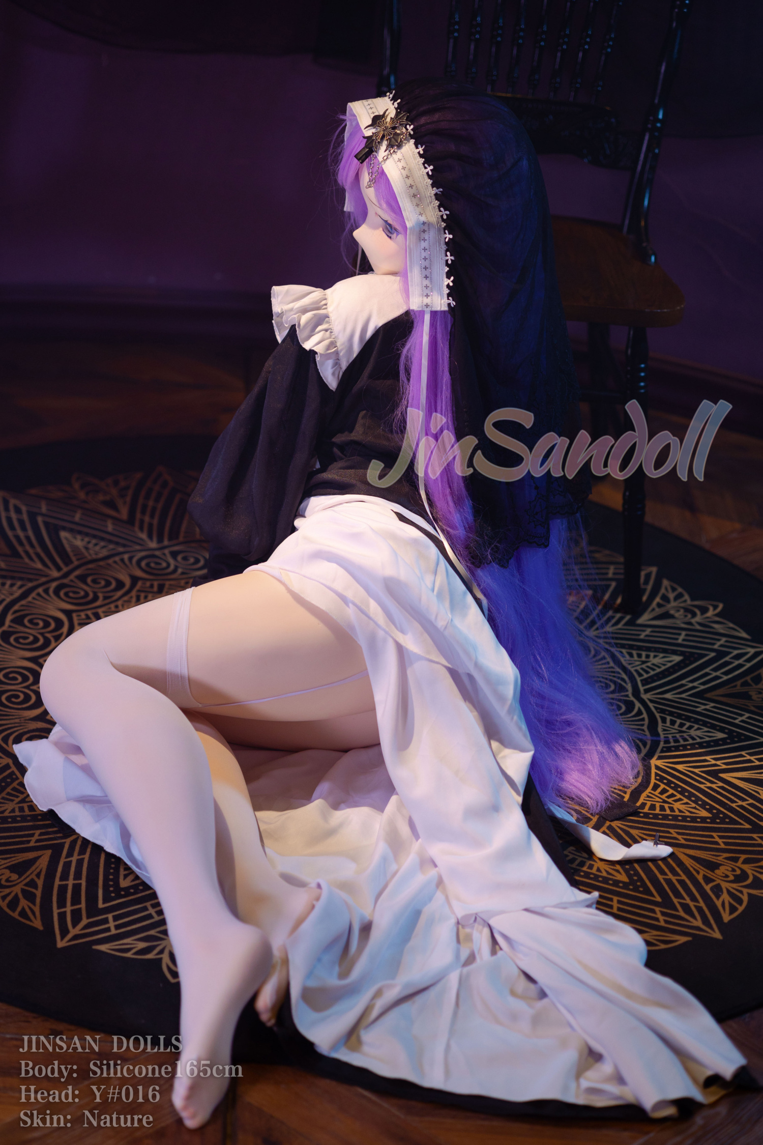 5ft4/165cm G Cup PVC Head Silicone Sex Doll - Nun