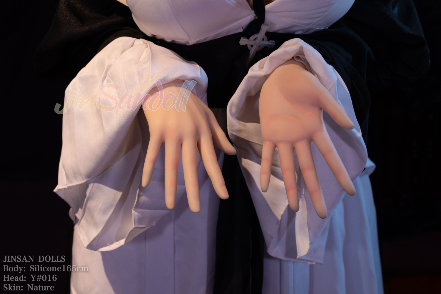 5ft4/165cm G Cup PVC Head Silicone Sex Doll - Nun