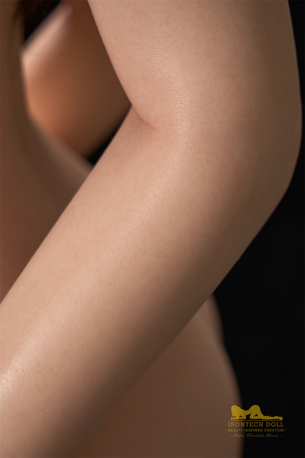 Close-up of a realistic sex doll arm, by Irontech Doll