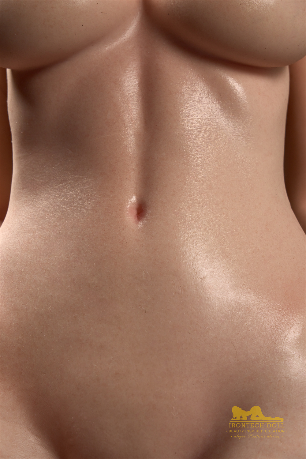 Close-up silicone doll torso, Irontech Doll