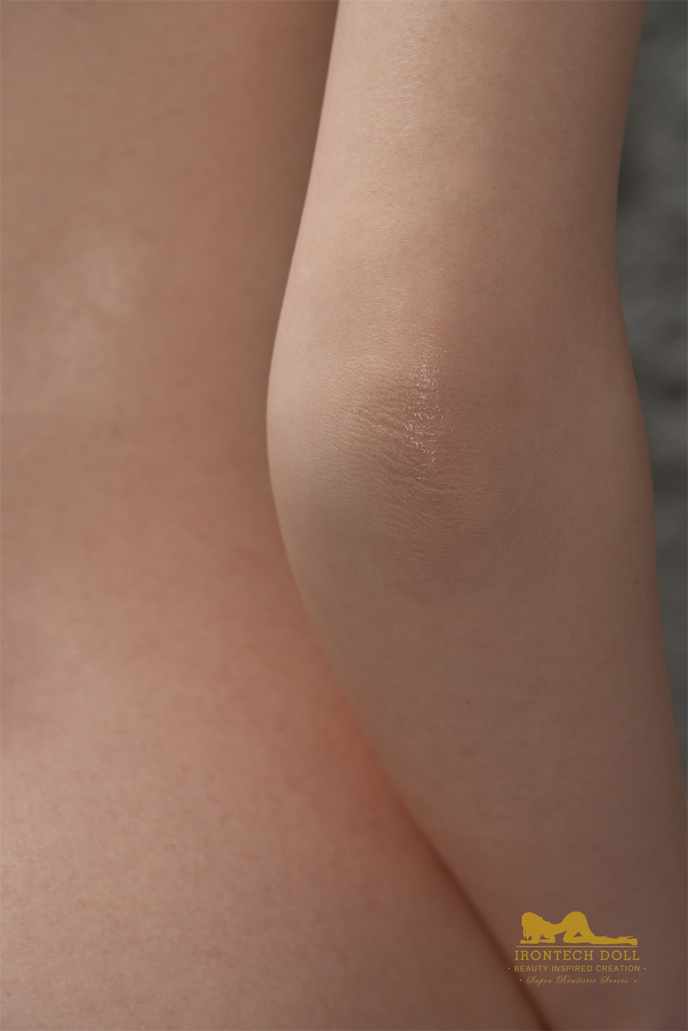 Close-up of a realistic doll elbow, Irontech Doll