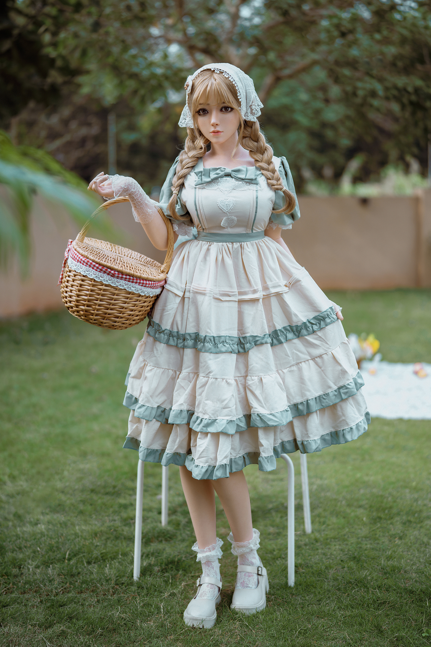 5ft4/164cm F Cup Silicone Loli Sex Doll - Elvira