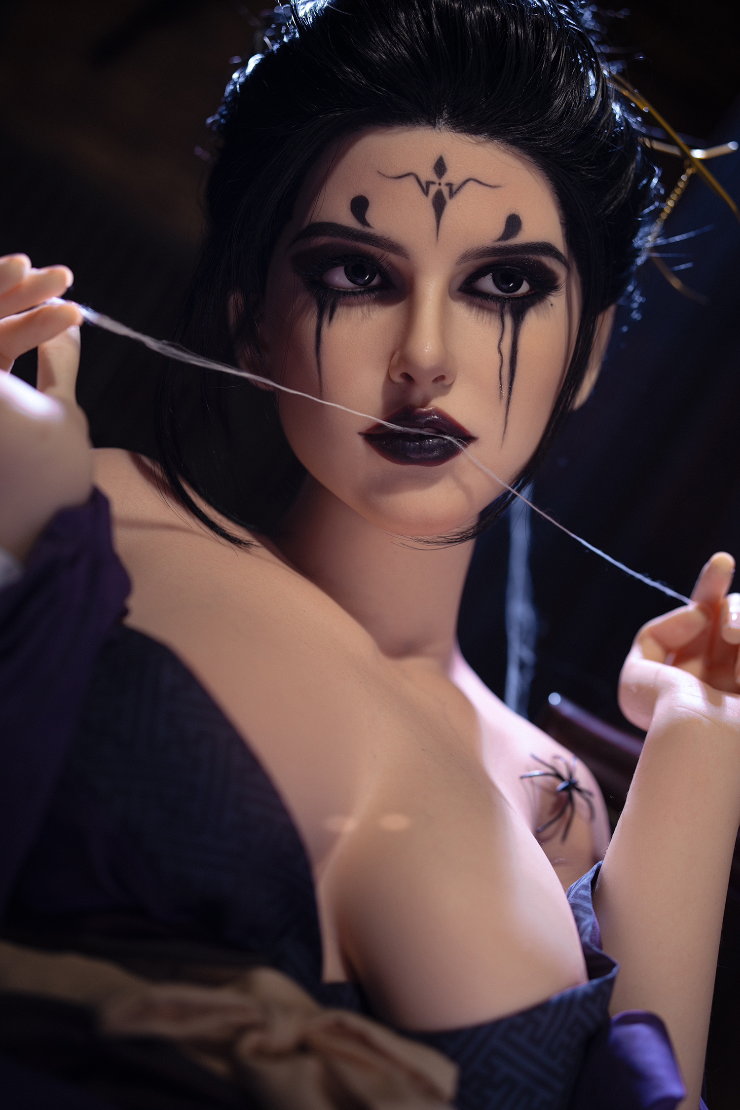 5ft4/164cm F Cup Silicone Black Myth Spider Spirit Sex Doll S5 - Si Mei