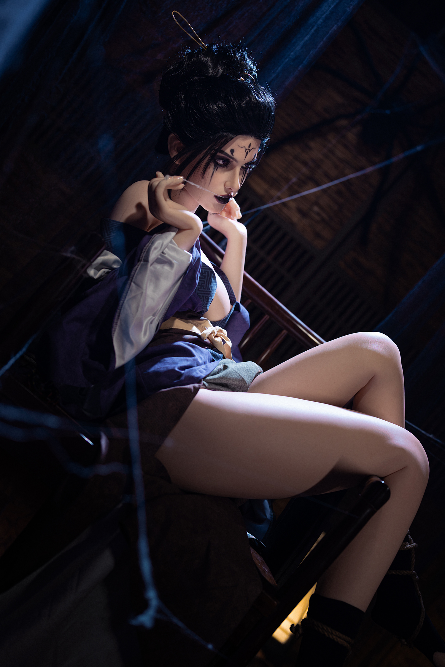 5ft4/164cm F Cup Silicone Black Myth Spider Spirit Sex Doll S5 - Si Mei