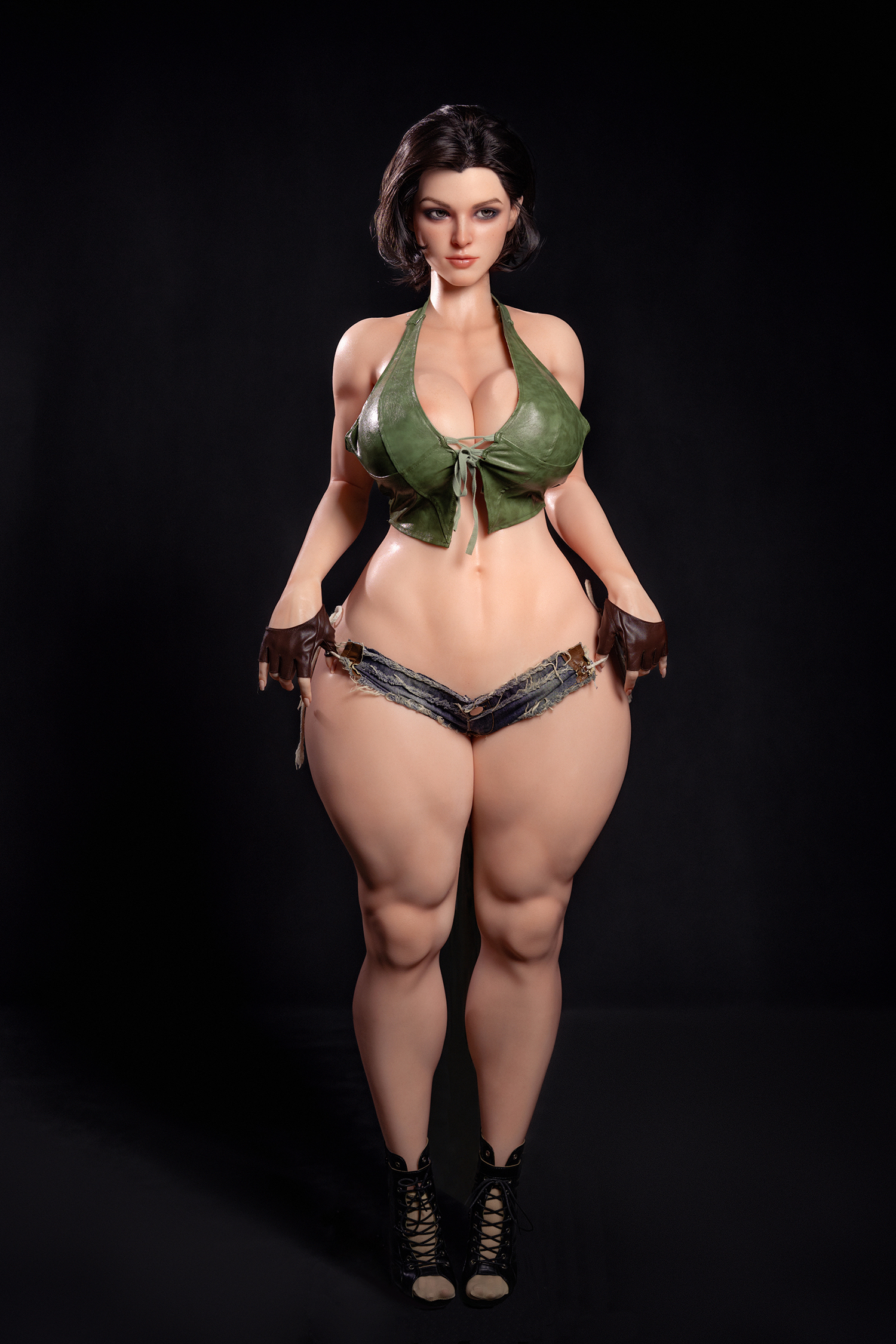 (US Stock) 5ft4/165cm K Cup athletic BBW Silicone Sex Doll – Angela