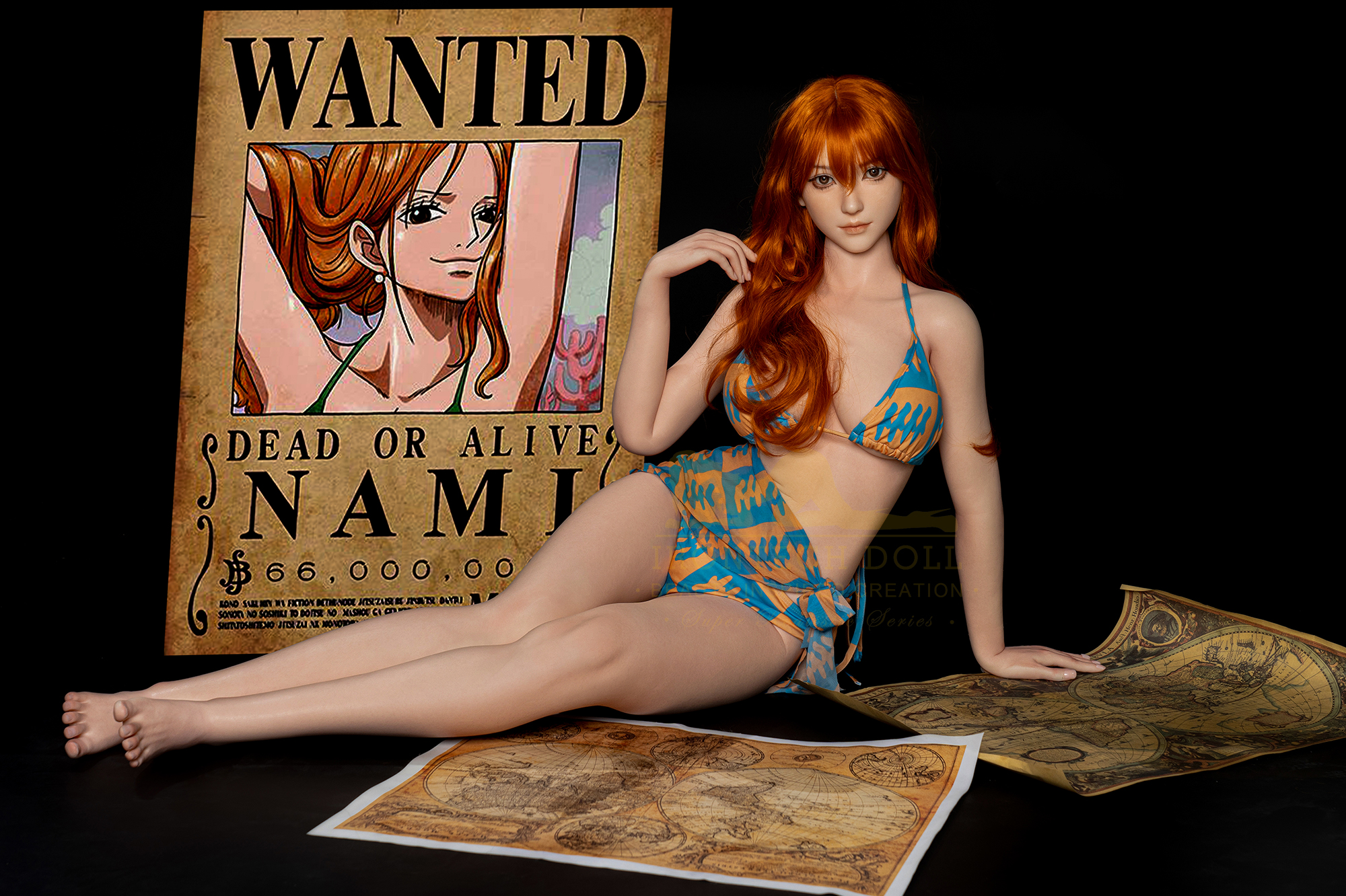 Nami sex doll with Wanted poster and map, Kitty