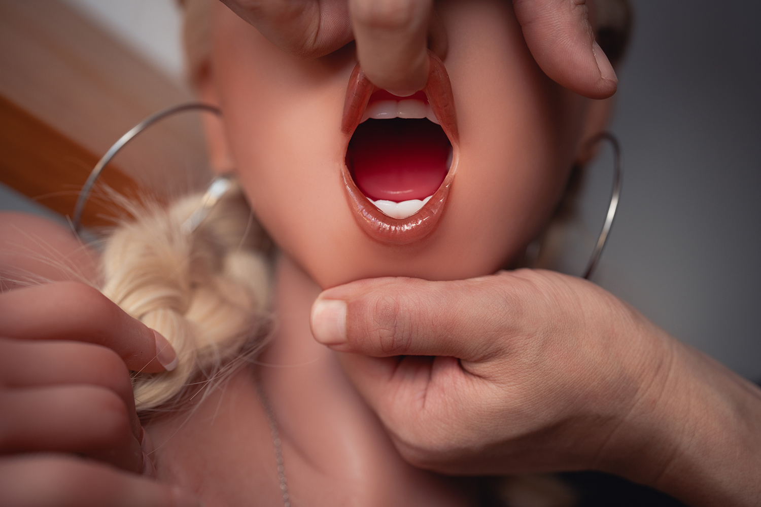 5ft2/160cm A Cup Silicone Head Sex Doll Movable Jaw with Oral M19 - Amanda