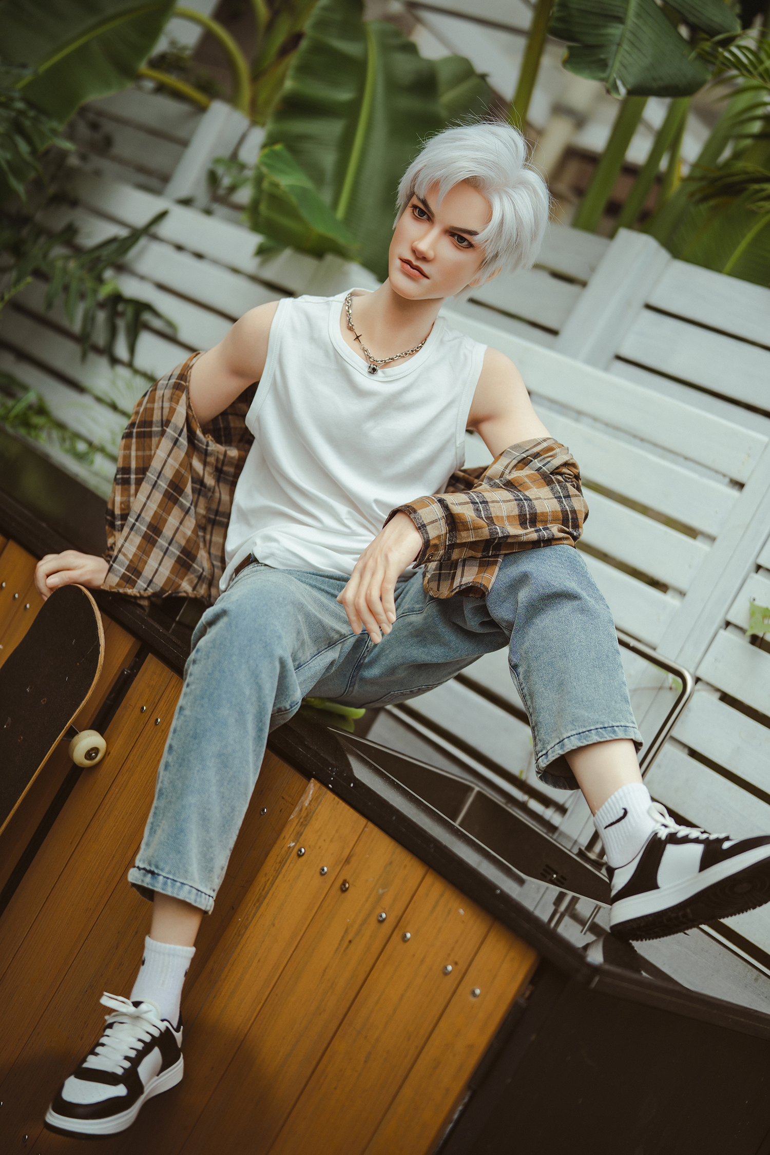 5ft3/162cm Silicone Skinny Male Sex Doll - Henry