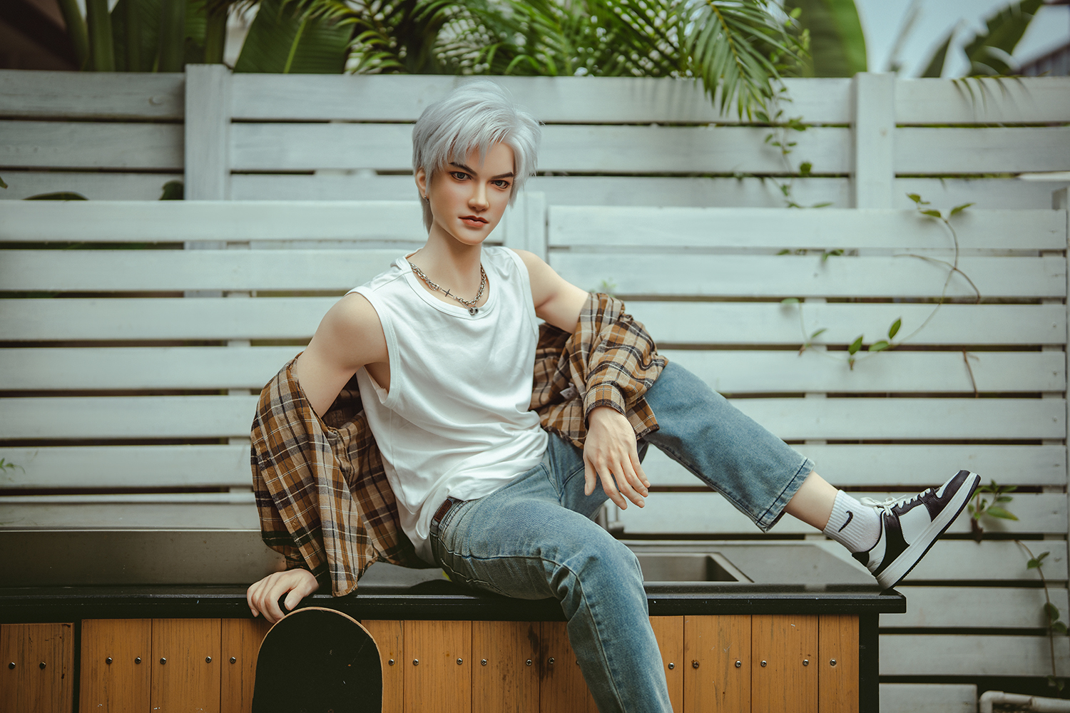 5ft3/162cm Silicone Skinny Male Sex Doll - Henry