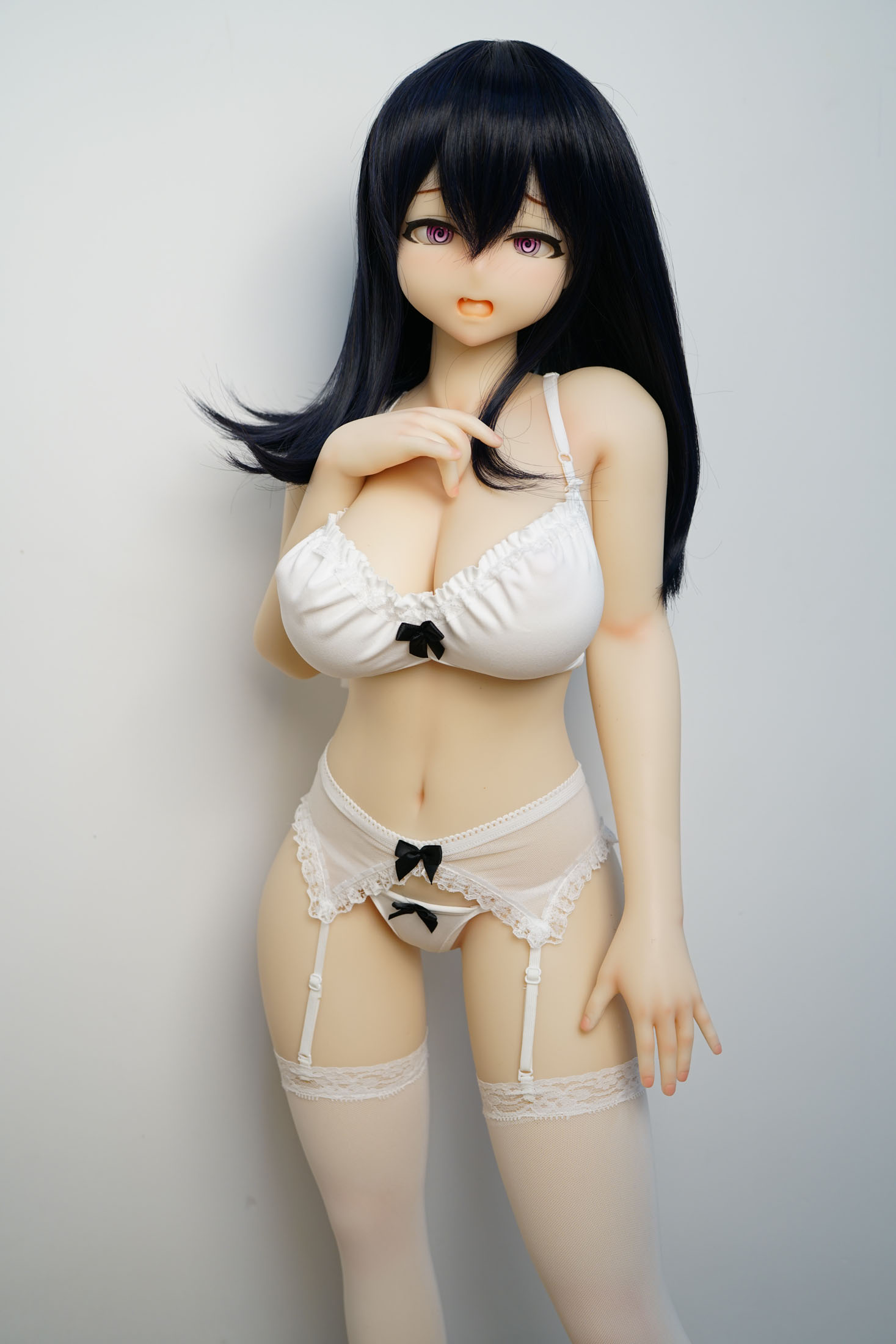 Irokebijin sex doll in white lingerie with black hair