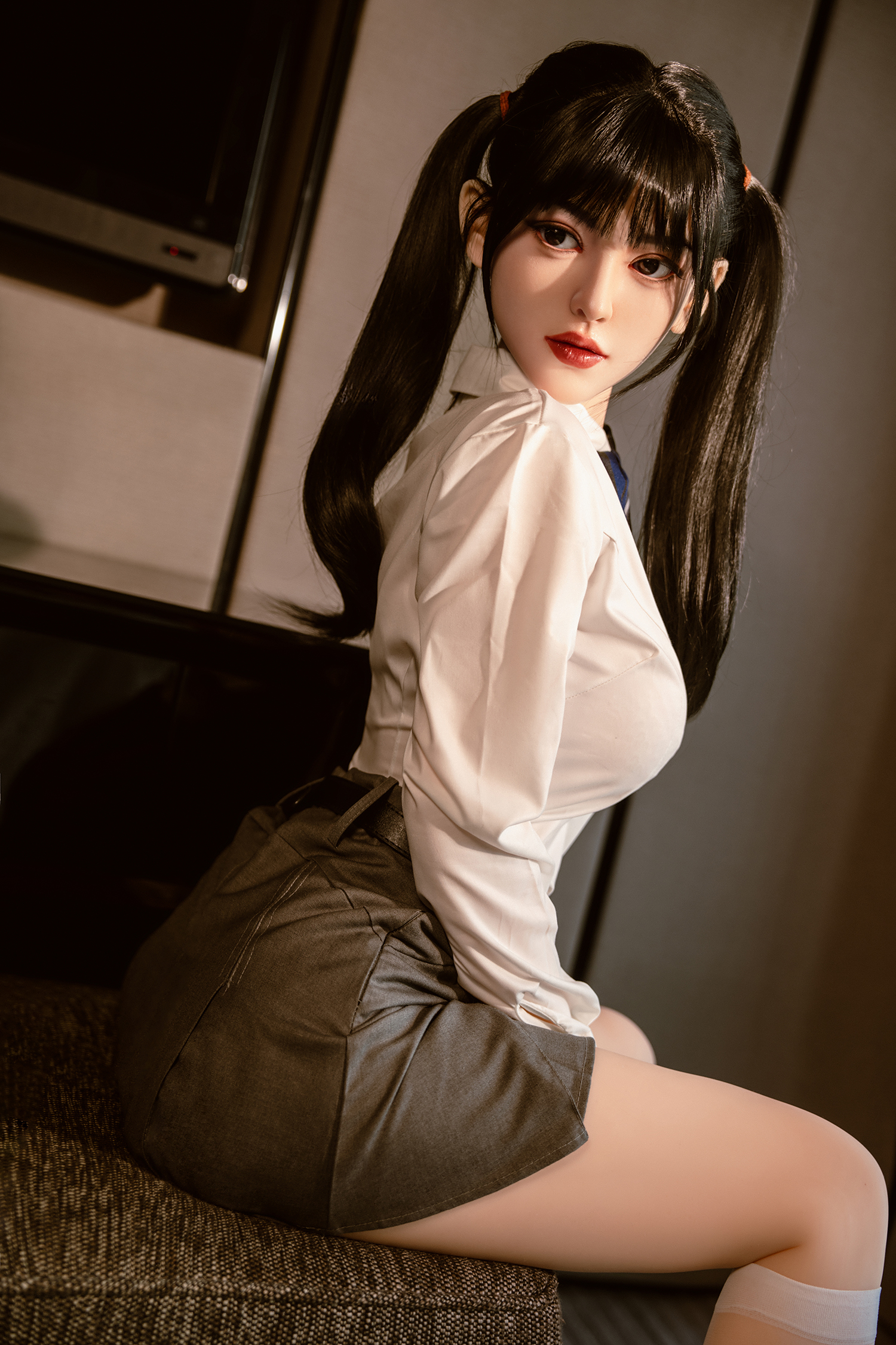 5ft2/160cm D Cup Silicone Head Young Sex Doll - Jolie