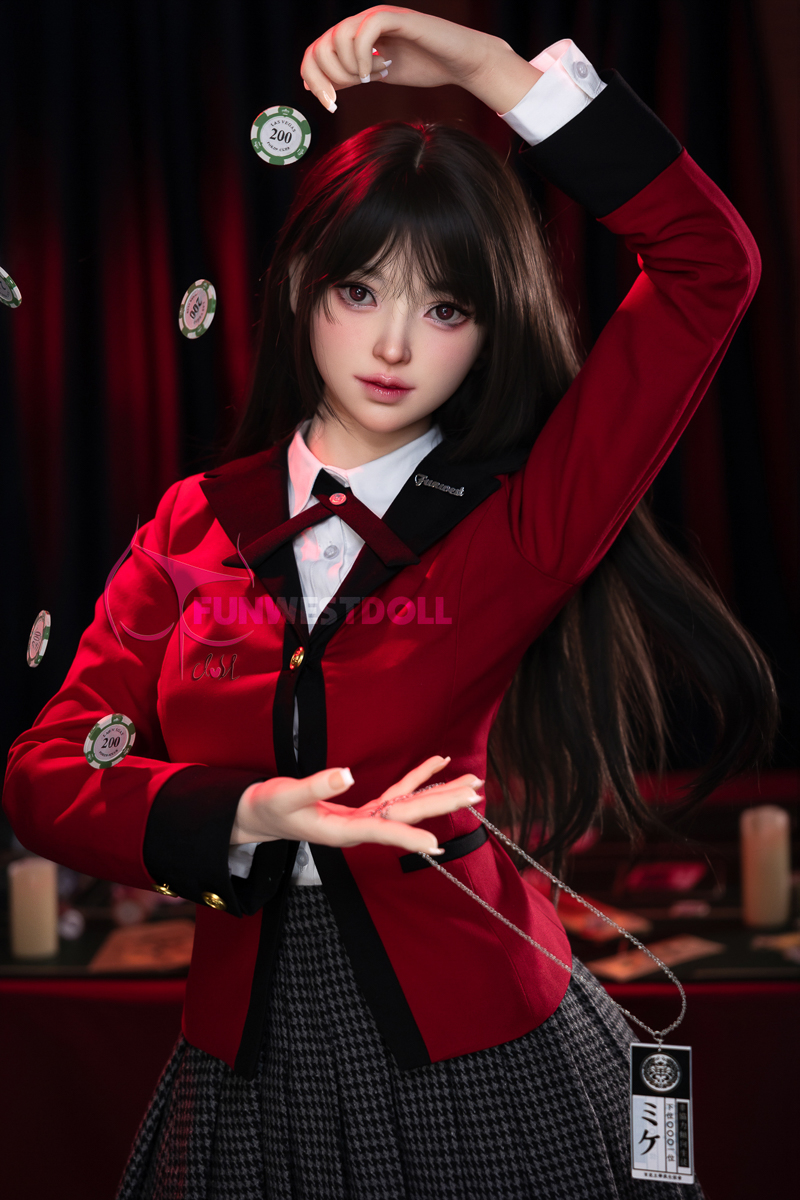 (US Stock) 5ft2/159cm A Cup Silicone Anime Sex Doll (Realistic Skin Texture) - Alice