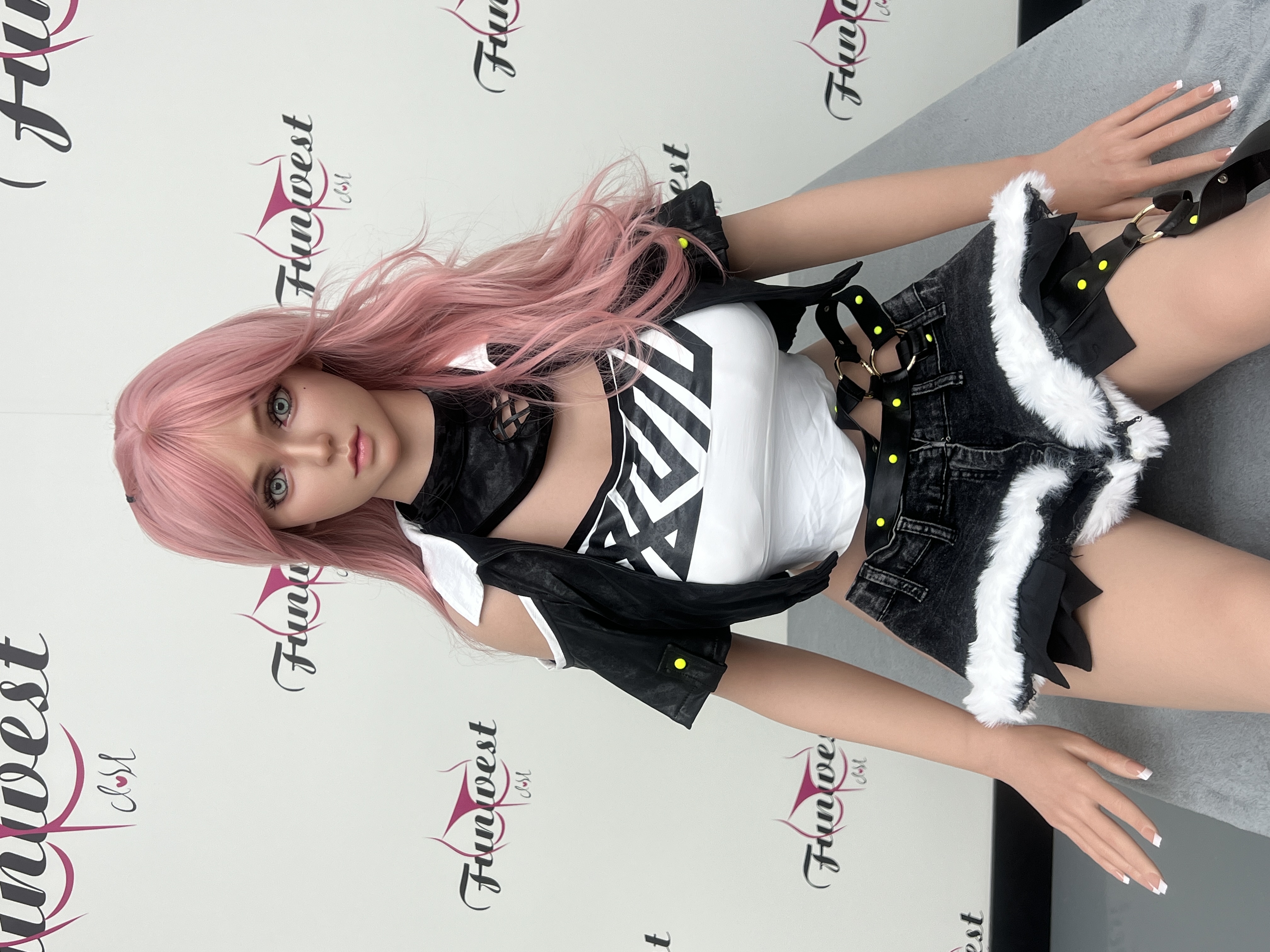 (EU Stock) 5ft2/157cm G Cup Silicone Nicole Demara Sex Doll - Natural Lily