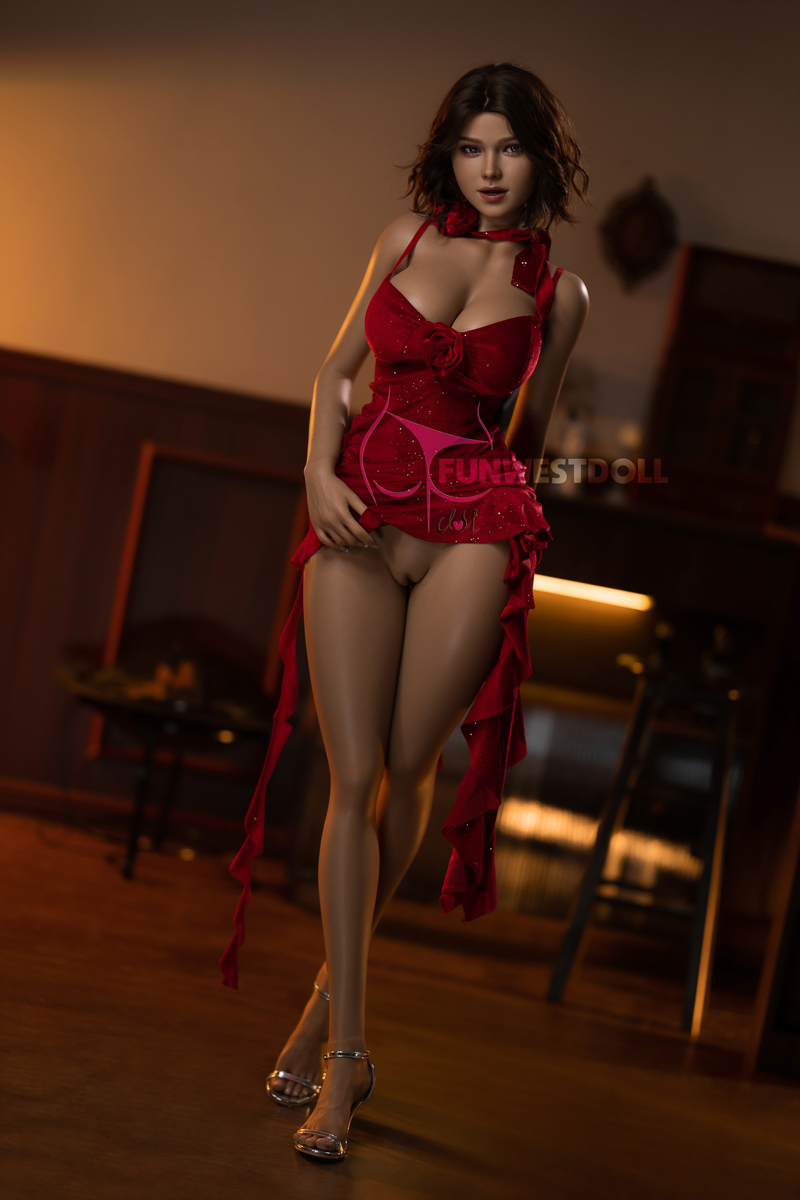 (EU Stock) 5ft2/157cm G Cup Silicone Asian Sex Doll - Rose
