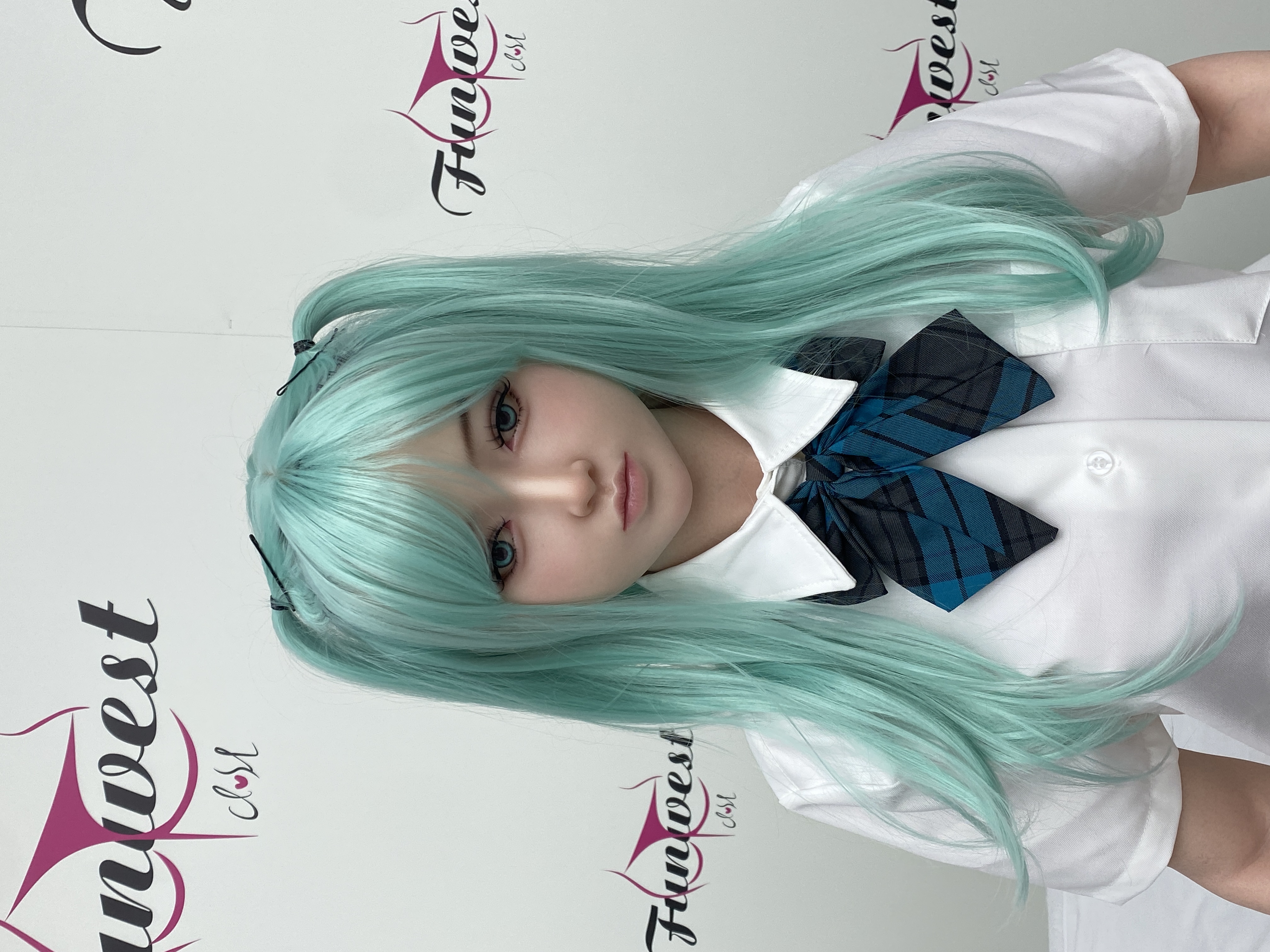 (EU Stock) 5ft2/159cm A Cup Silicone Miku Sex Doll - Anime Amy
