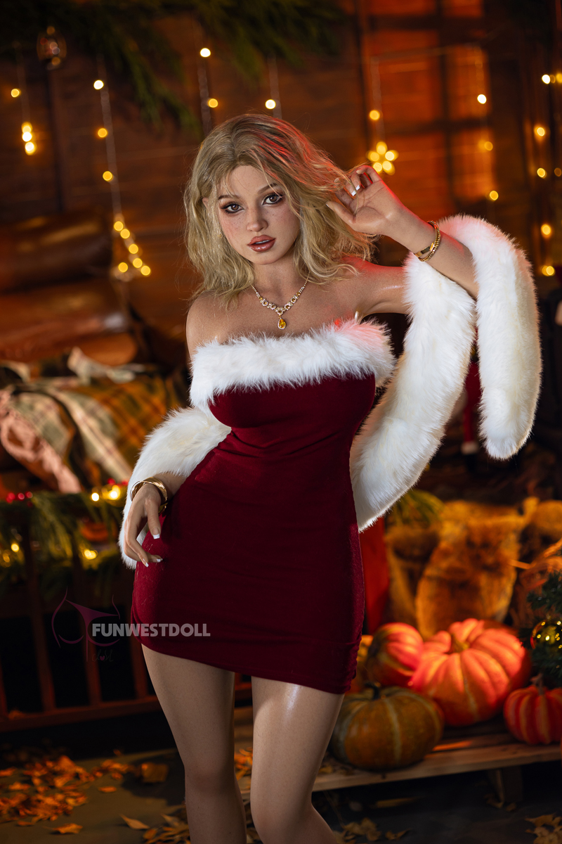 5ft2/157cm G Cup Silicone Blonde Christmas Sex Doll (Real Skin Texture) - Lyra