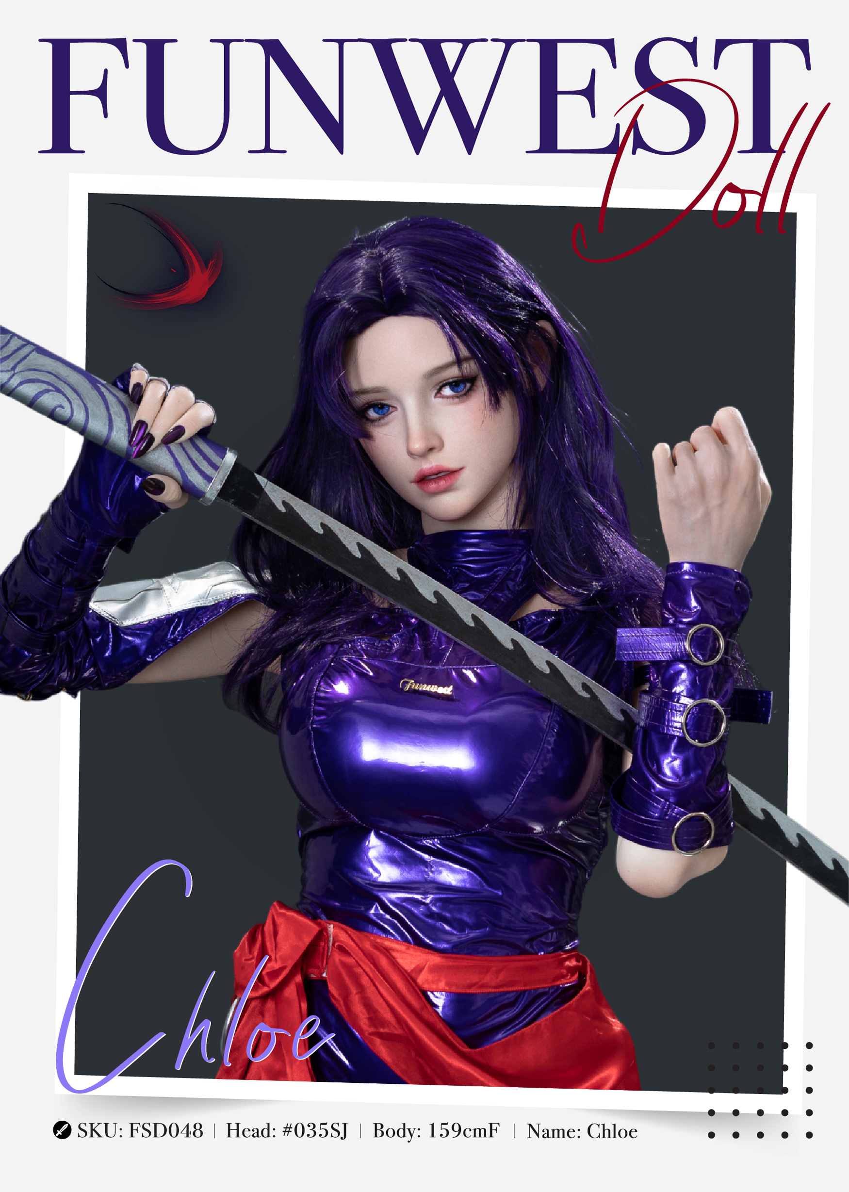 5ft2/159cm F Cup Silicone Anime Sex Doll - Chloe