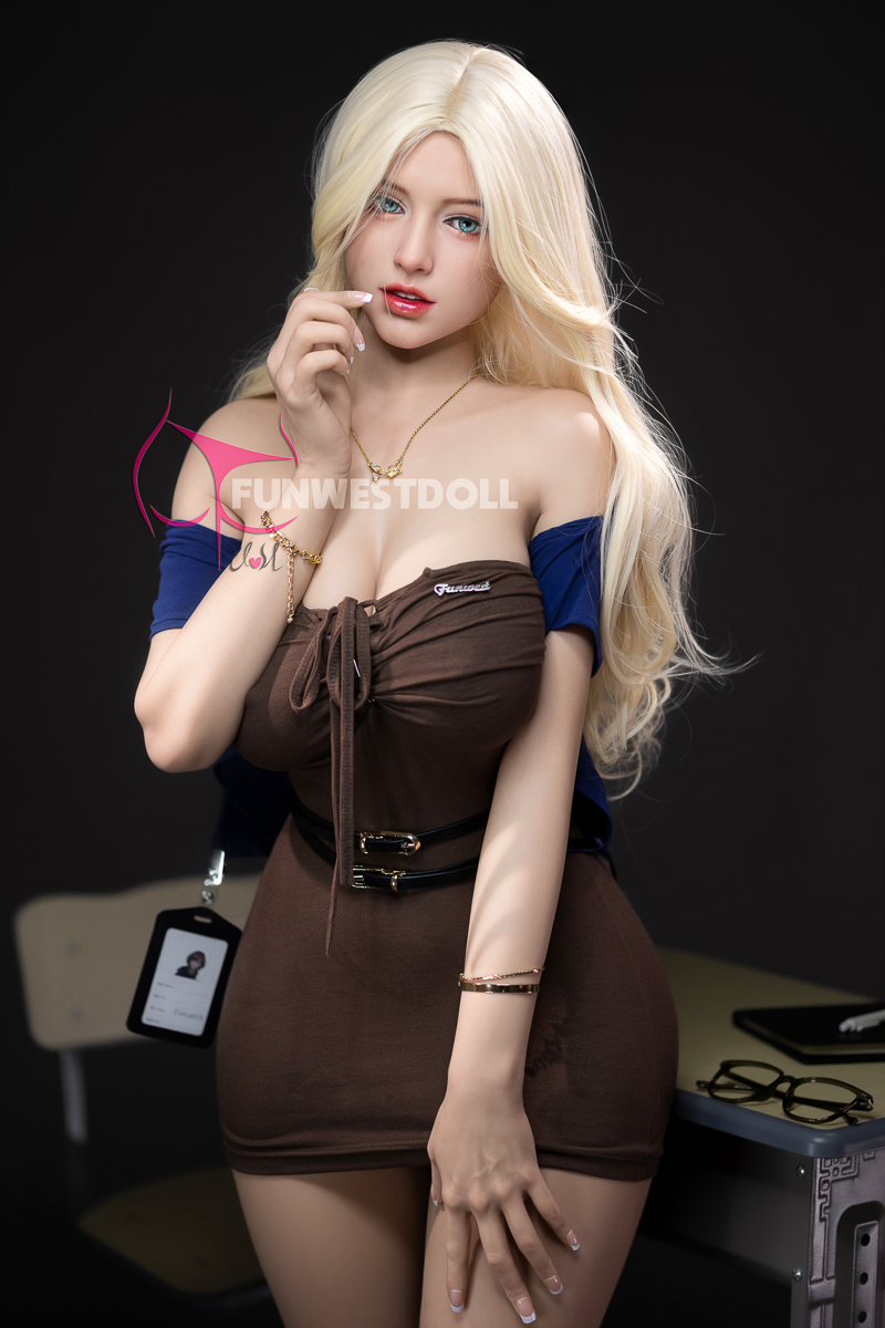 5ft2/157cm G Cup TPE White Gold Hair Sex Doll - Chloe