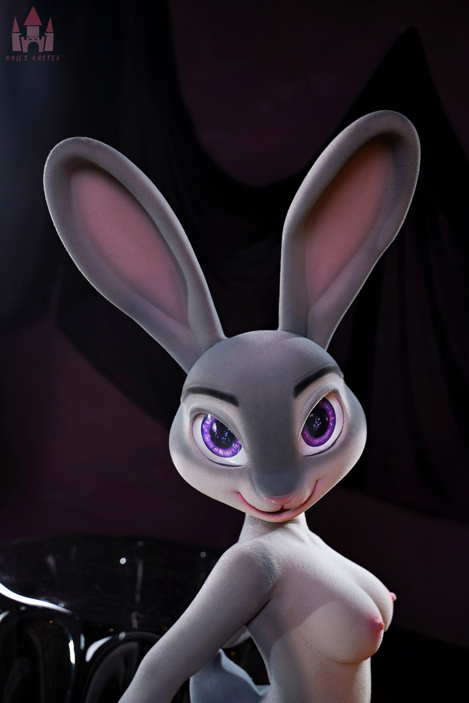 Silicone C Cup Seamless Neck ROS Flocking Bunny Sex Doll- Rabbitie