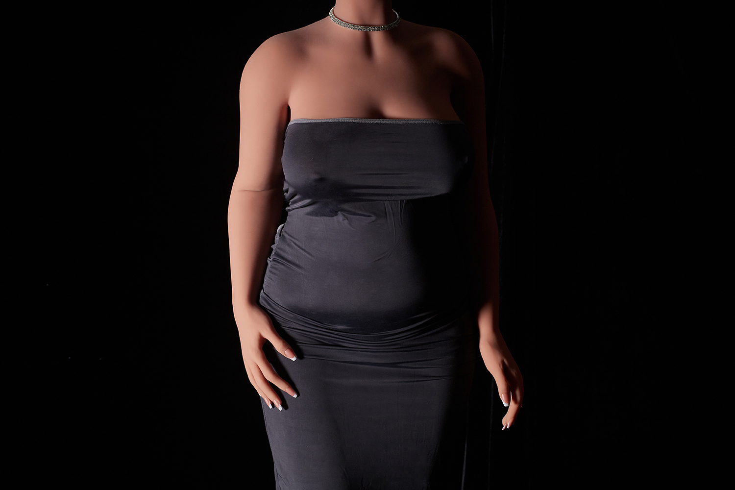 Nora Black - 72.8LB TPE F Cup Pregnant Torso Sex Doll