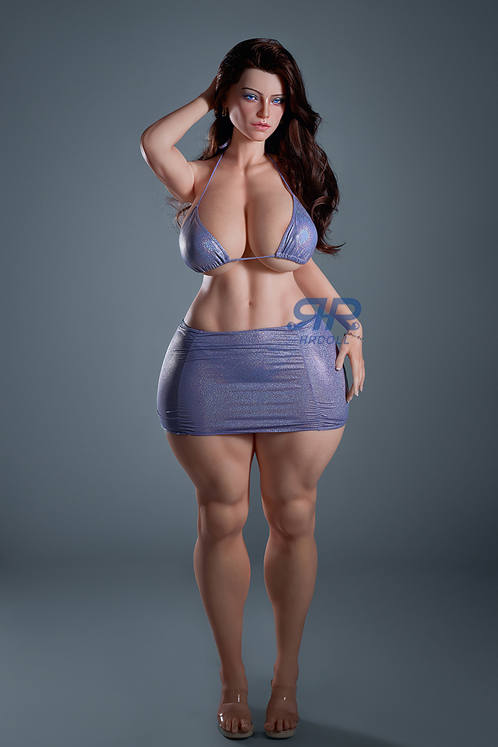 (US Stock) 5ft4/165cm K Cup BBW Silicone Sex Doll with Abs – Mia