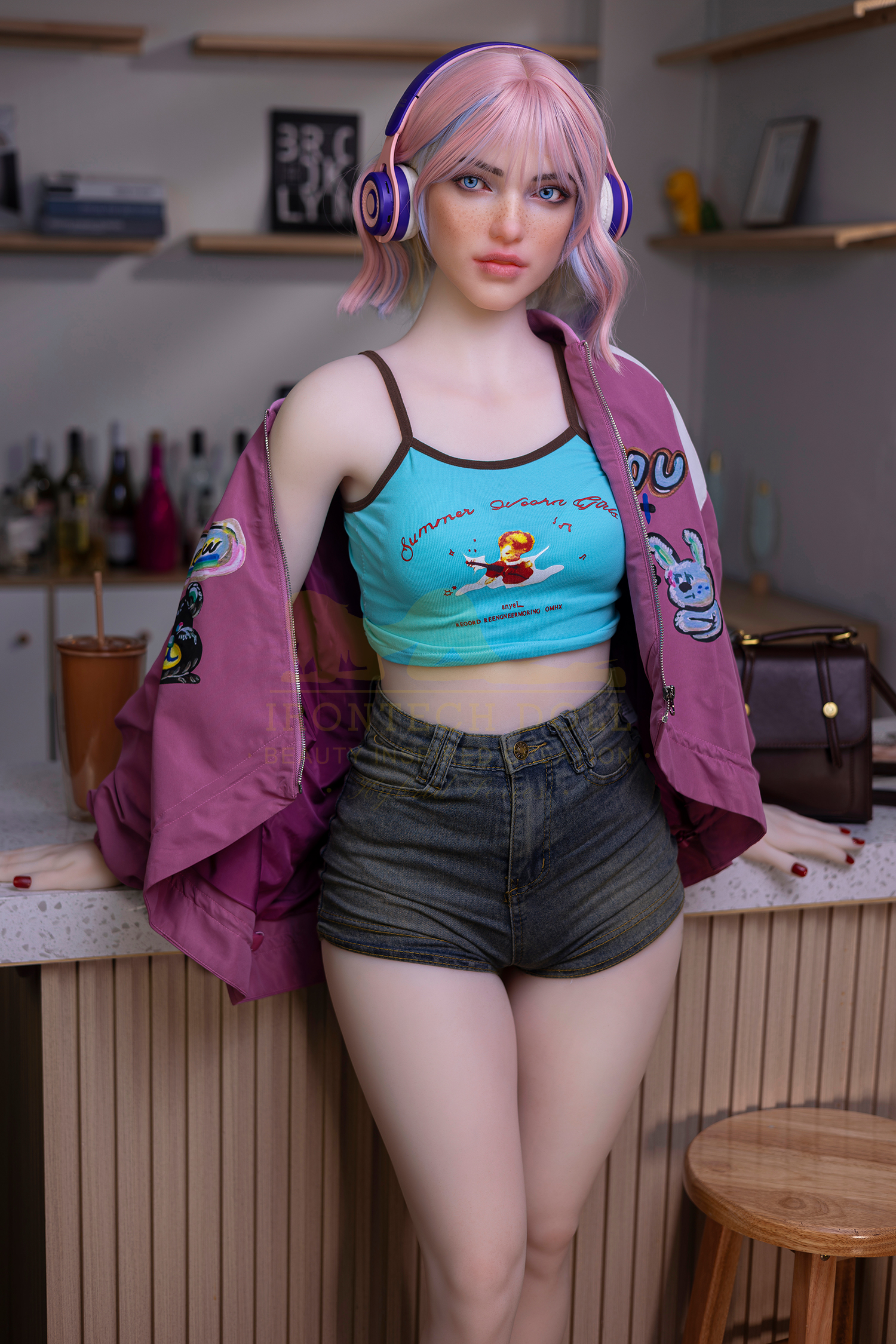 5ft3/162cm A Cup Silicone Head Young Girl Sex Doll S46 - Jenny