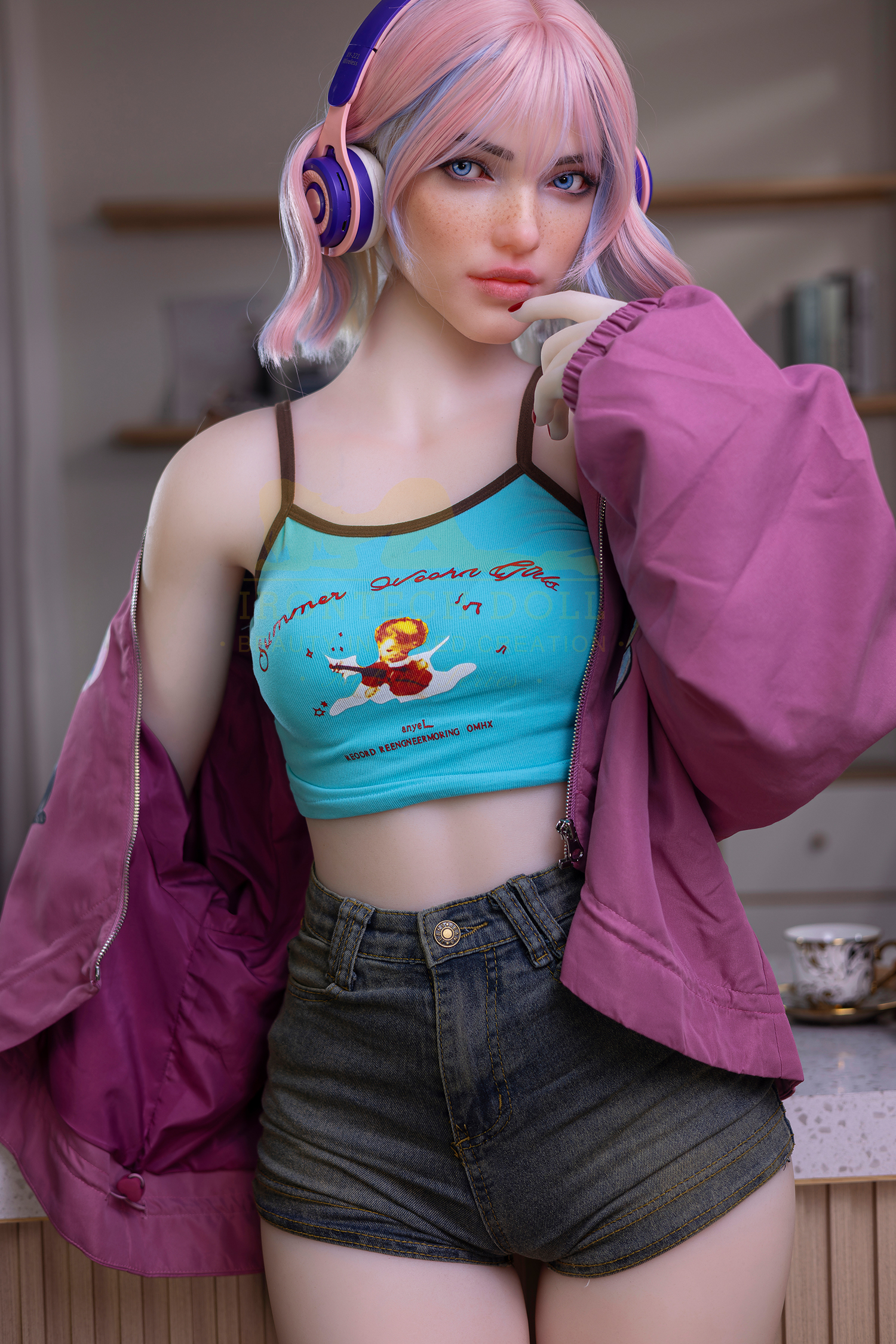 5ft3/162cm A Cup Silicone Head Young Girl Sex Doll S46 - Jenny