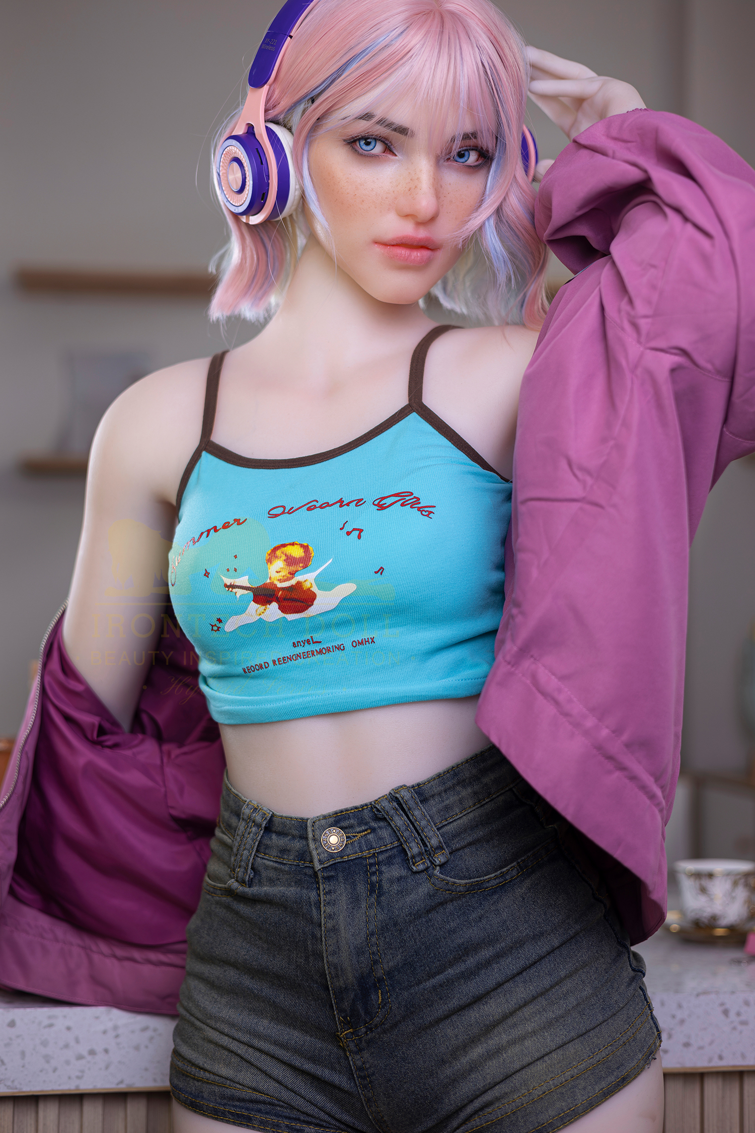 5ft3/162cm A Cup Silicone Head Young Girl Sex Doll S46 - Jenny